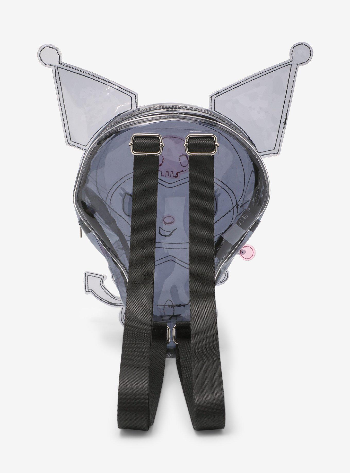 Kuromi Black Transparent Figural Mini Backpack, , alternate