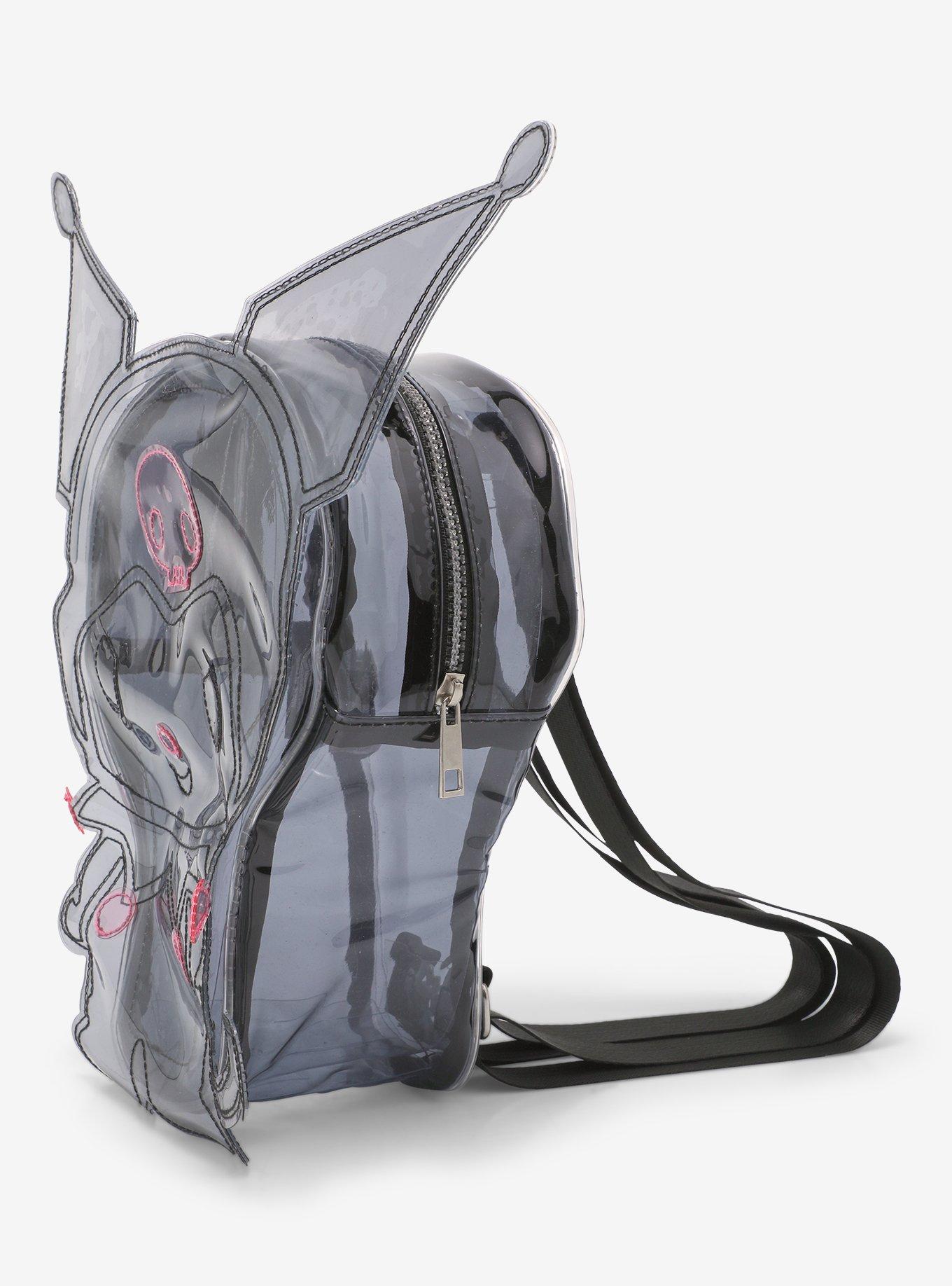 Kuromi Black Transparent Figural Mini Backpack