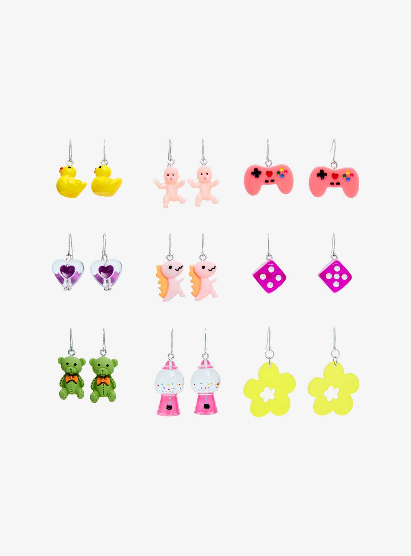 Sweet Society Quirky Icons Drop Earring Set, , hi-res