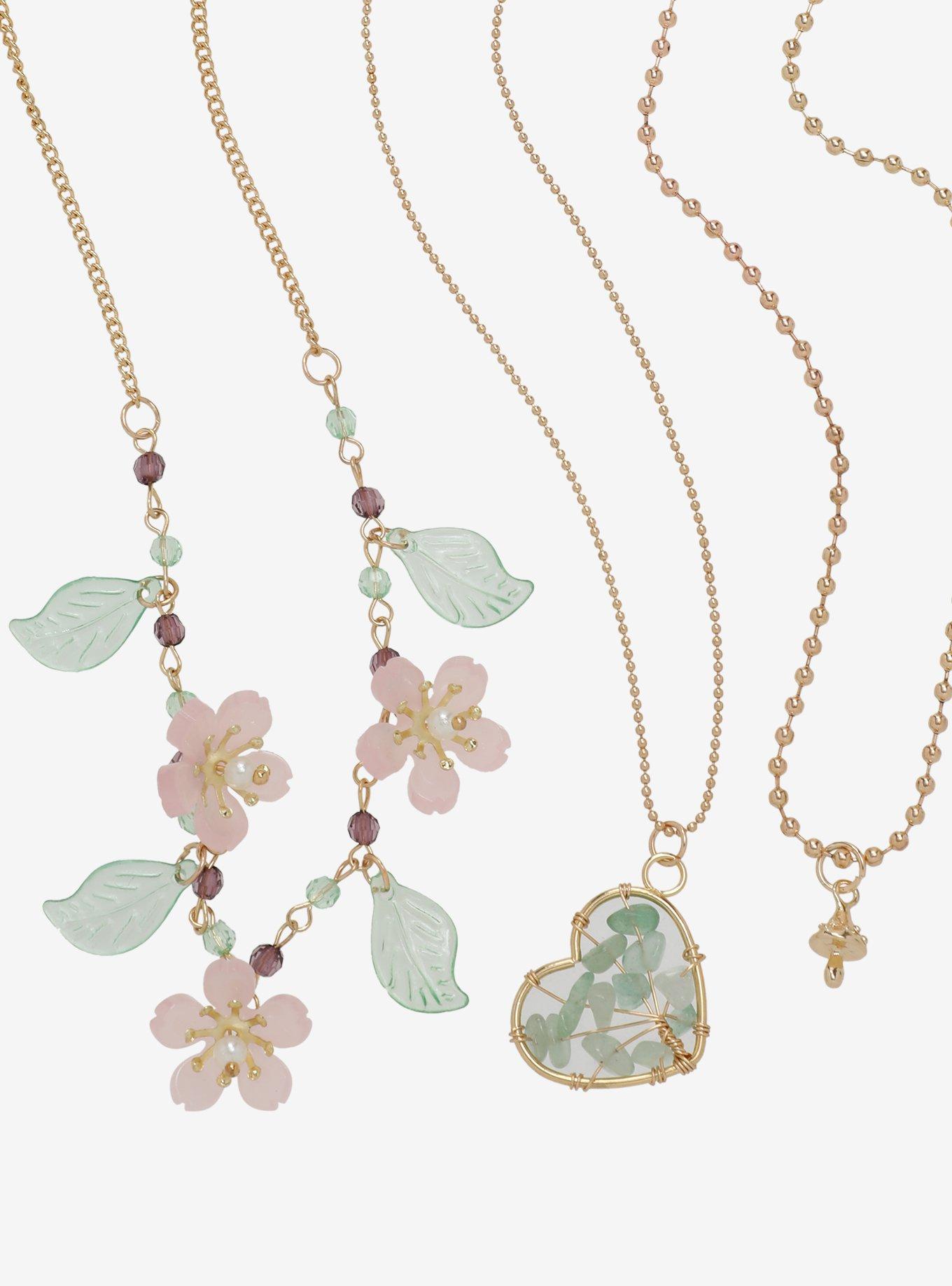 Thorn & Fable Sakura Heart Necklace Set, , alternate
