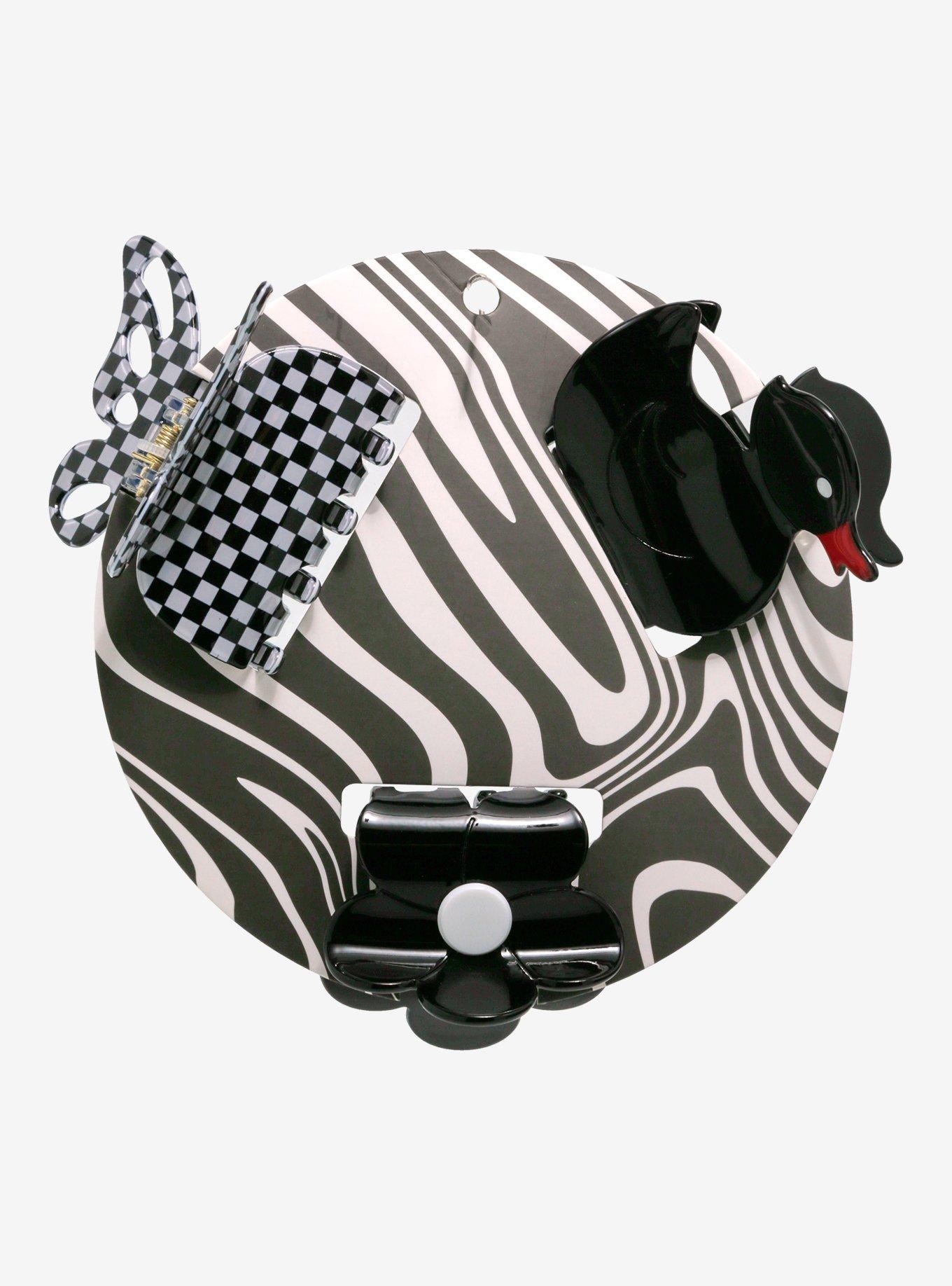 Duck Butterfly Flower Claw Hair Clip Set, , alternate