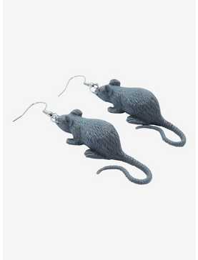 Grey Rat Figural Drop Earrings, , hi-res