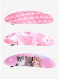 Sweet Society Pink Heart Cats Hair Clip Set, , alternate