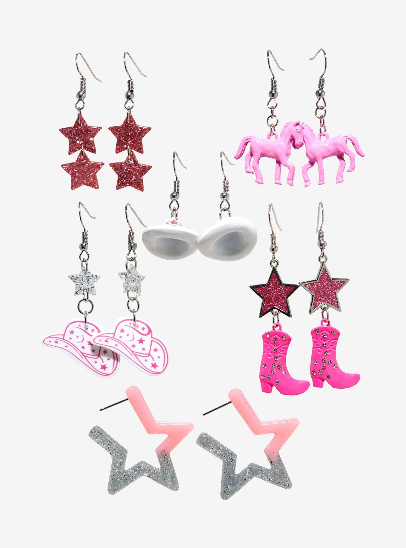 Sweet Society Pink Cowgirl Drop Earring Set, , alternate