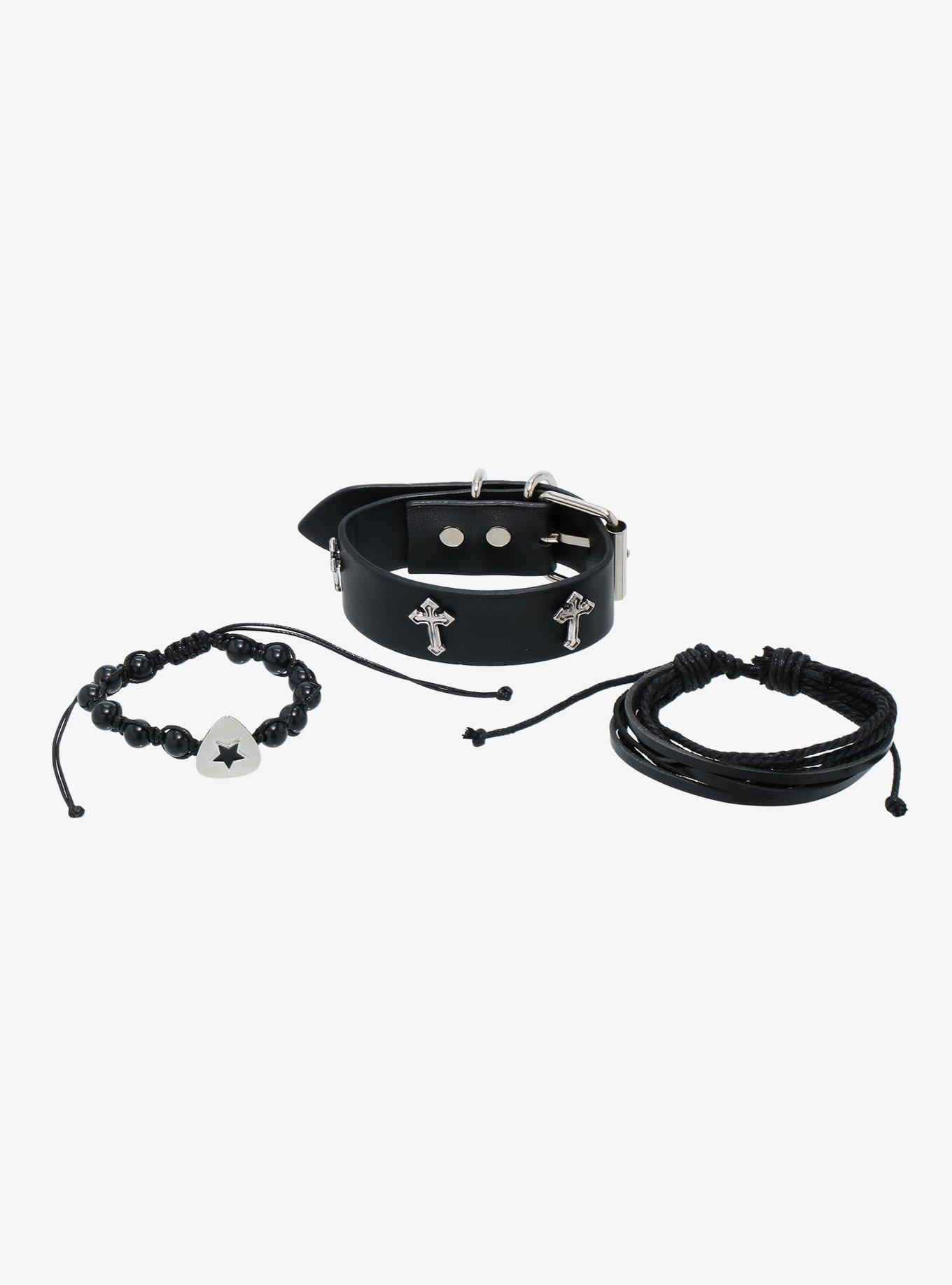 Social Collision Cuff Cord Bracelet Set, , alternate