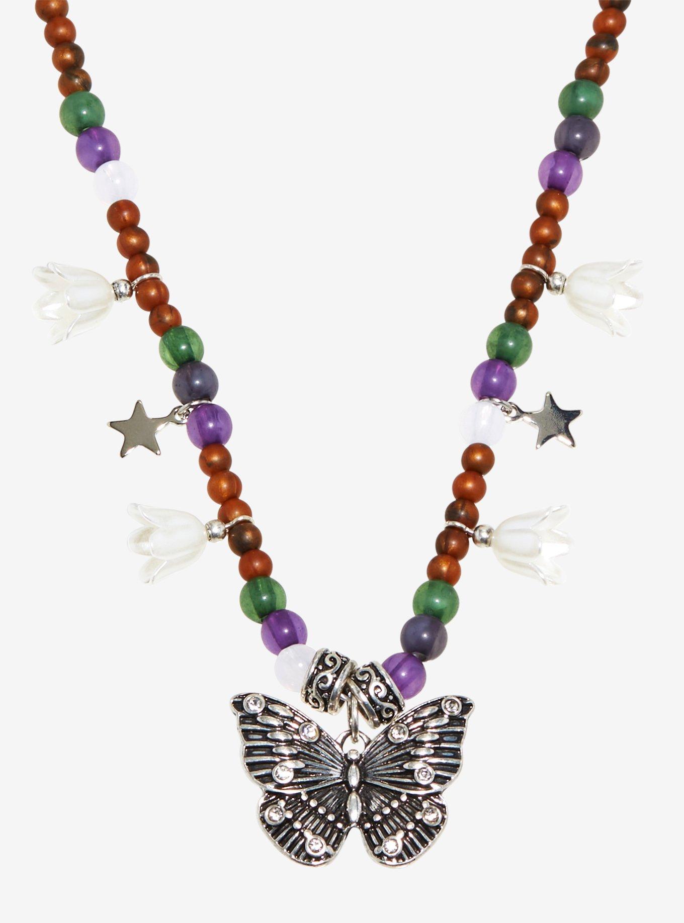 Thorn & Fable Butterfly Bead Necklace, , alternate