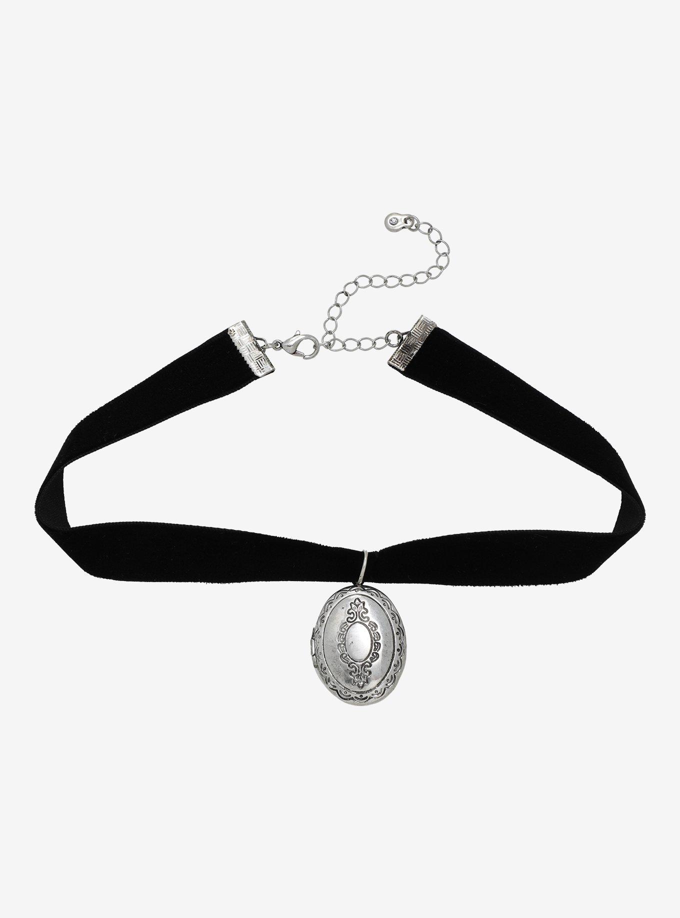 Velvet Locket Choker, , alternate