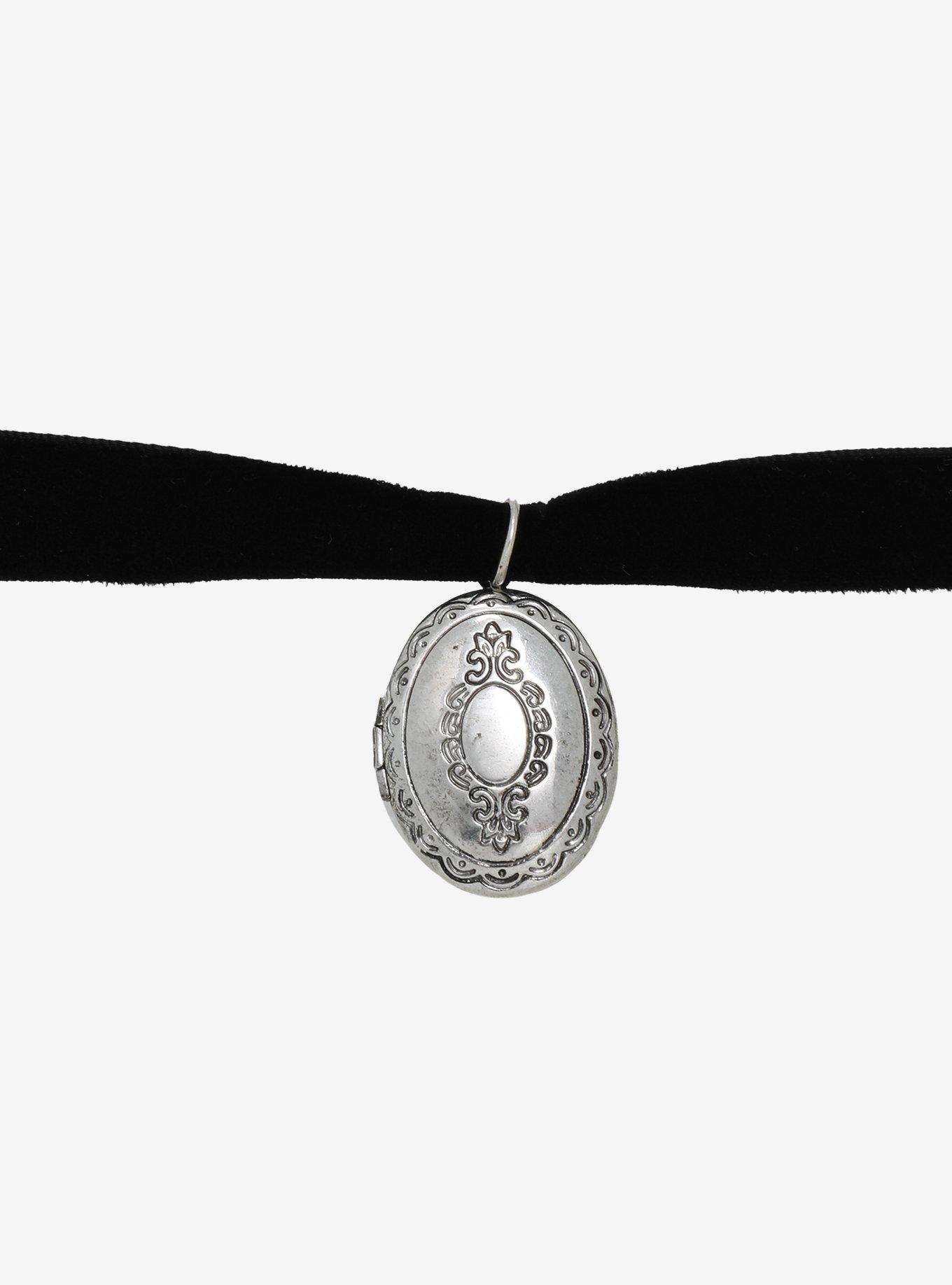 Velvet Locket Choker, , alternate