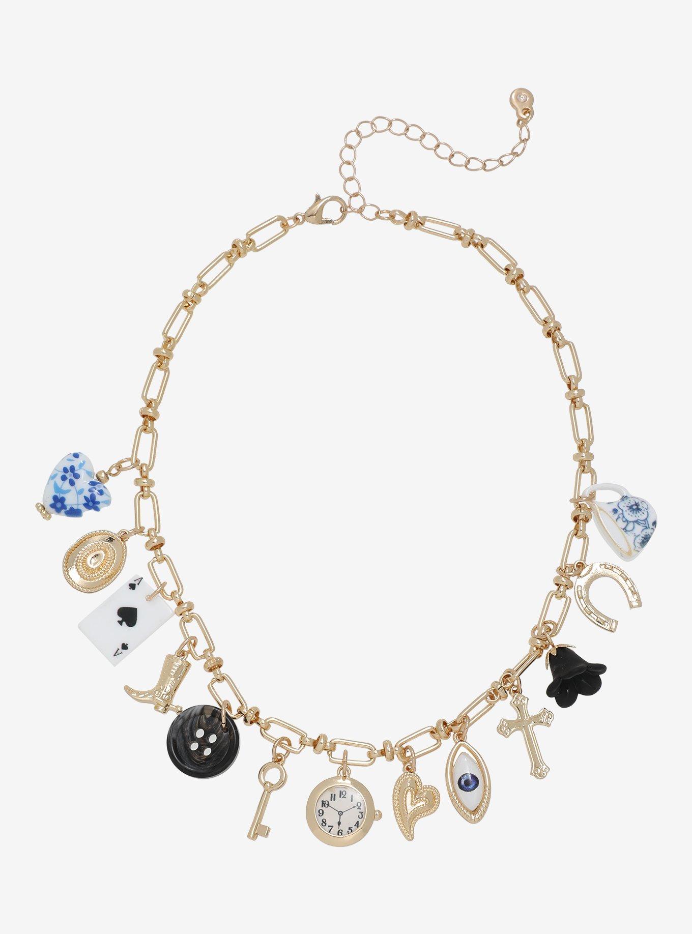 Thorn & Fable Quirky Icons Charm Choker, , alternate