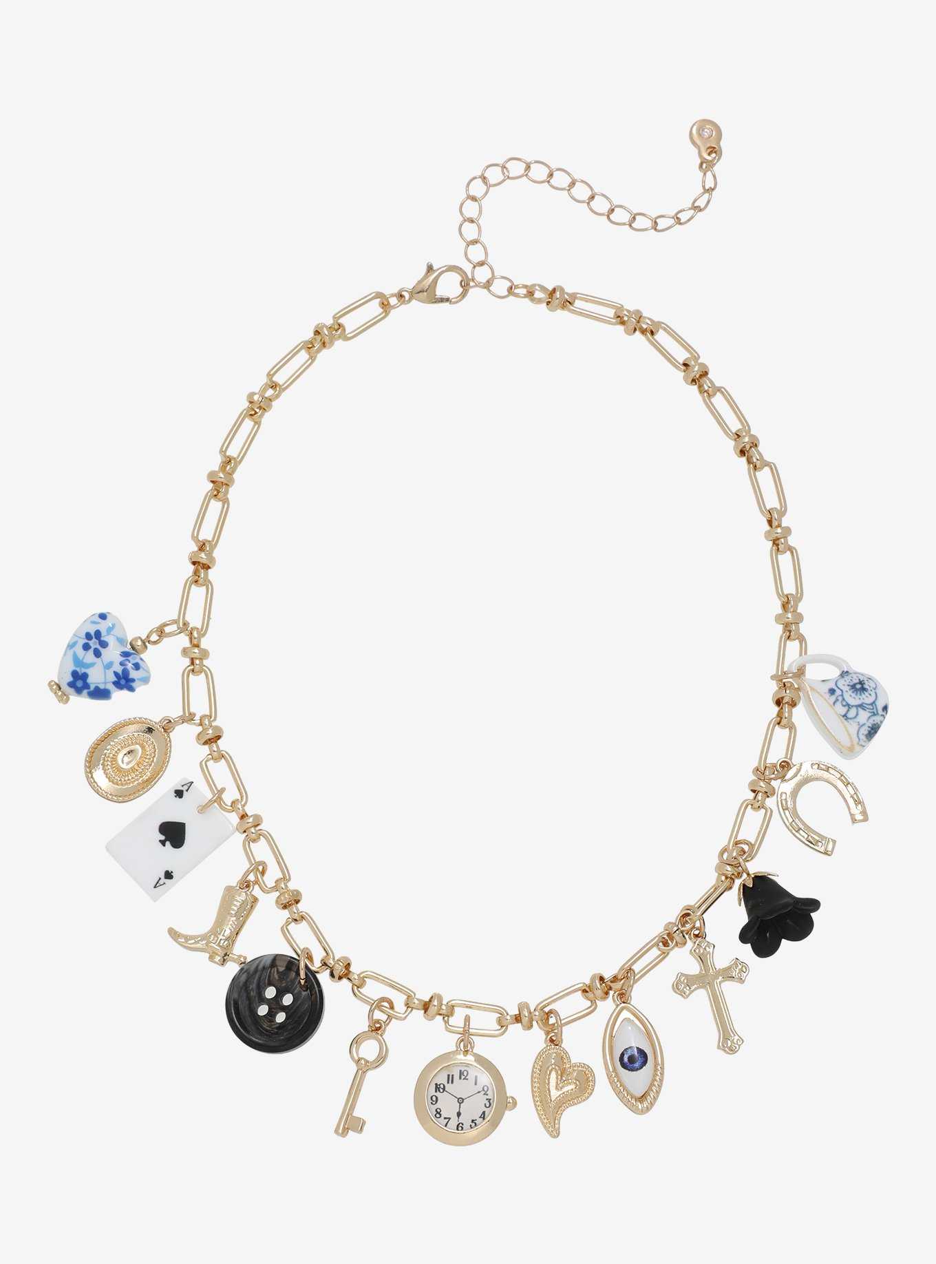 Thorn & Fable Quirky Icons Charm Choker, , hi-res