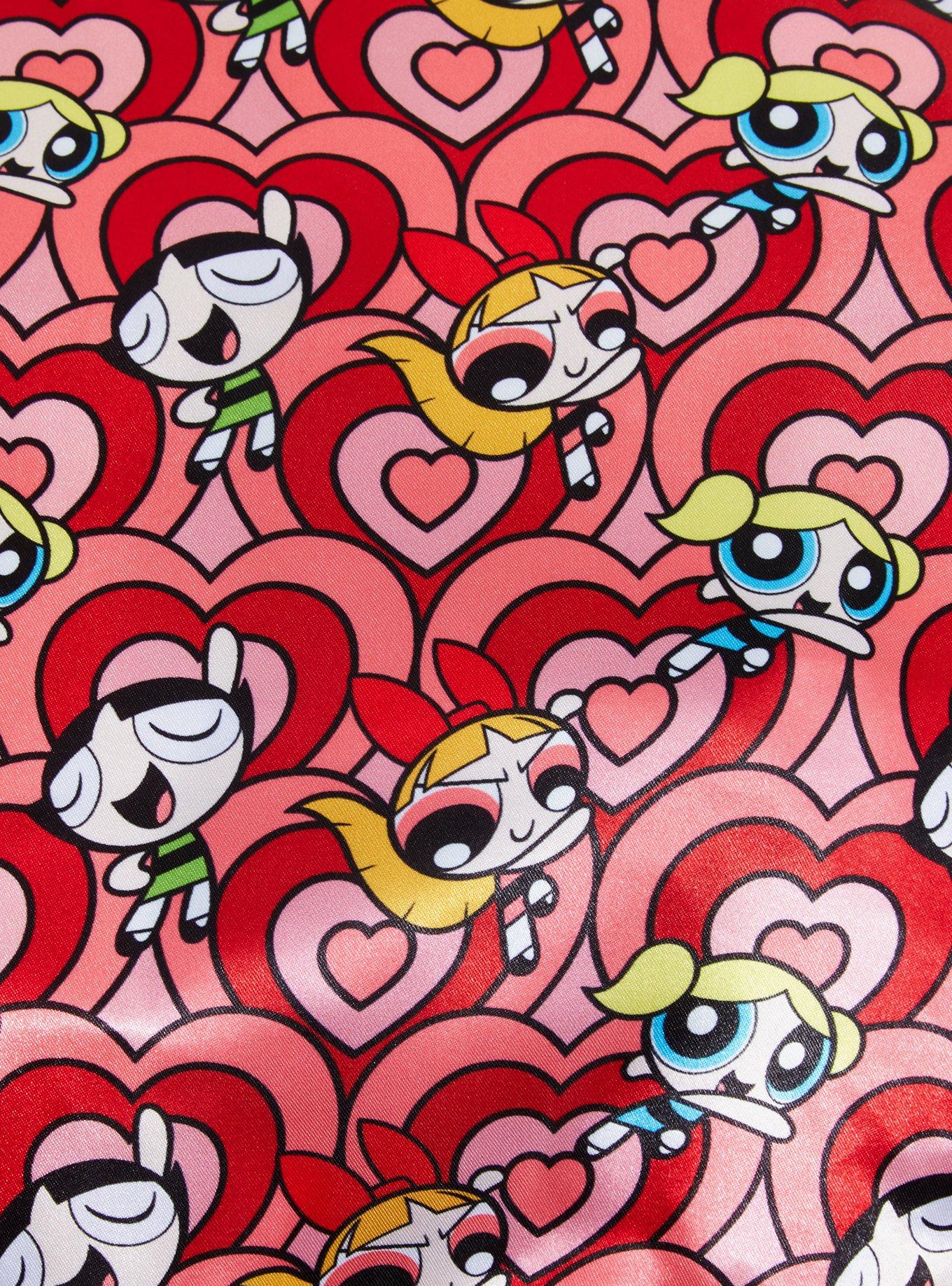 The Powerpuff Girls Heart Allover Print Hair Bonnet, , alternate