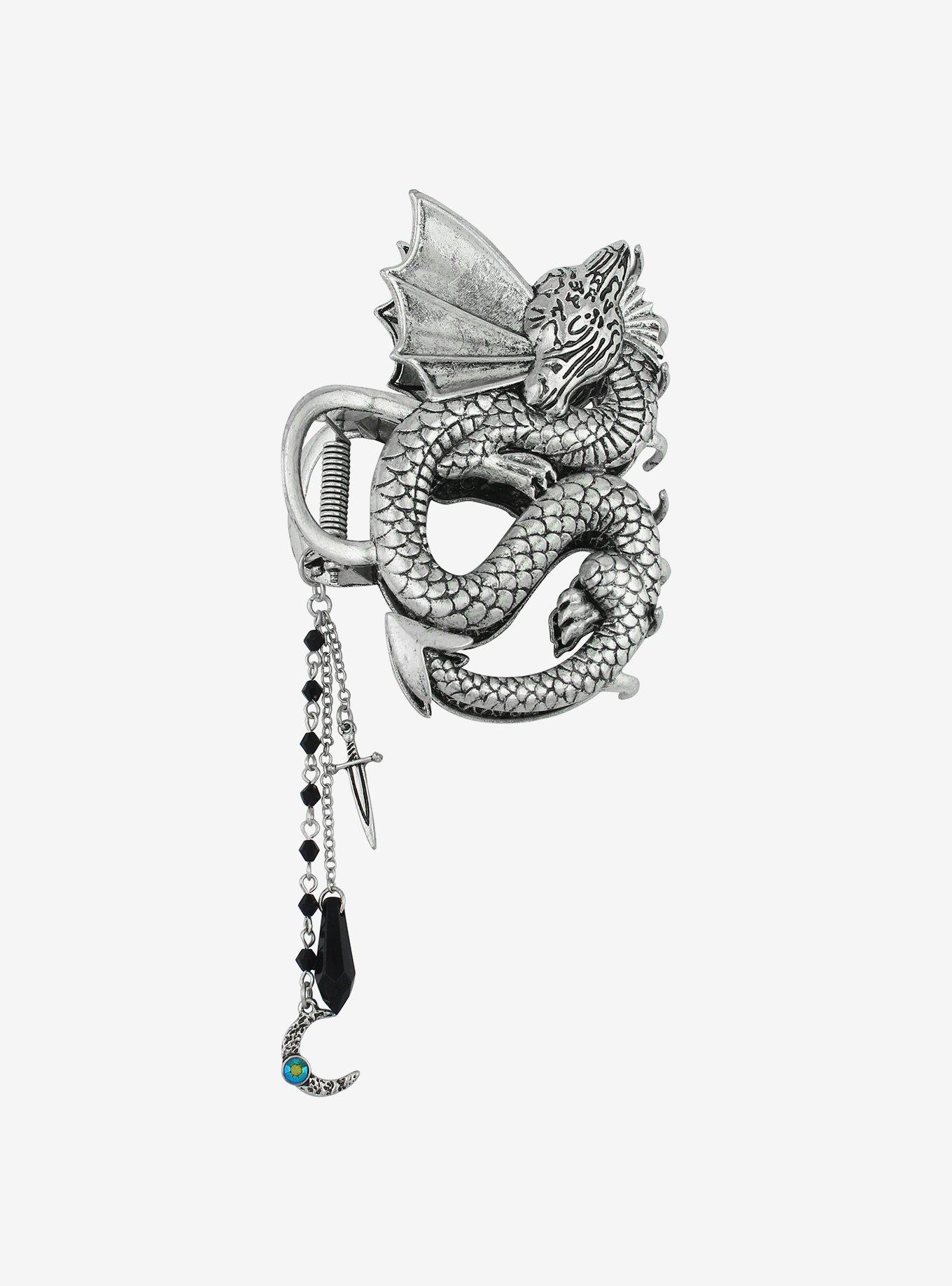 Cosmic Aura Dragon Crystal Claw Hair Clip, , hi-res