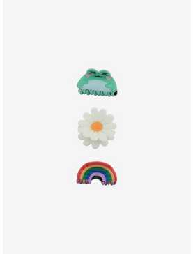 Sweet Society Frog Rainbow Claw Hair Clip Set, , hi-res
