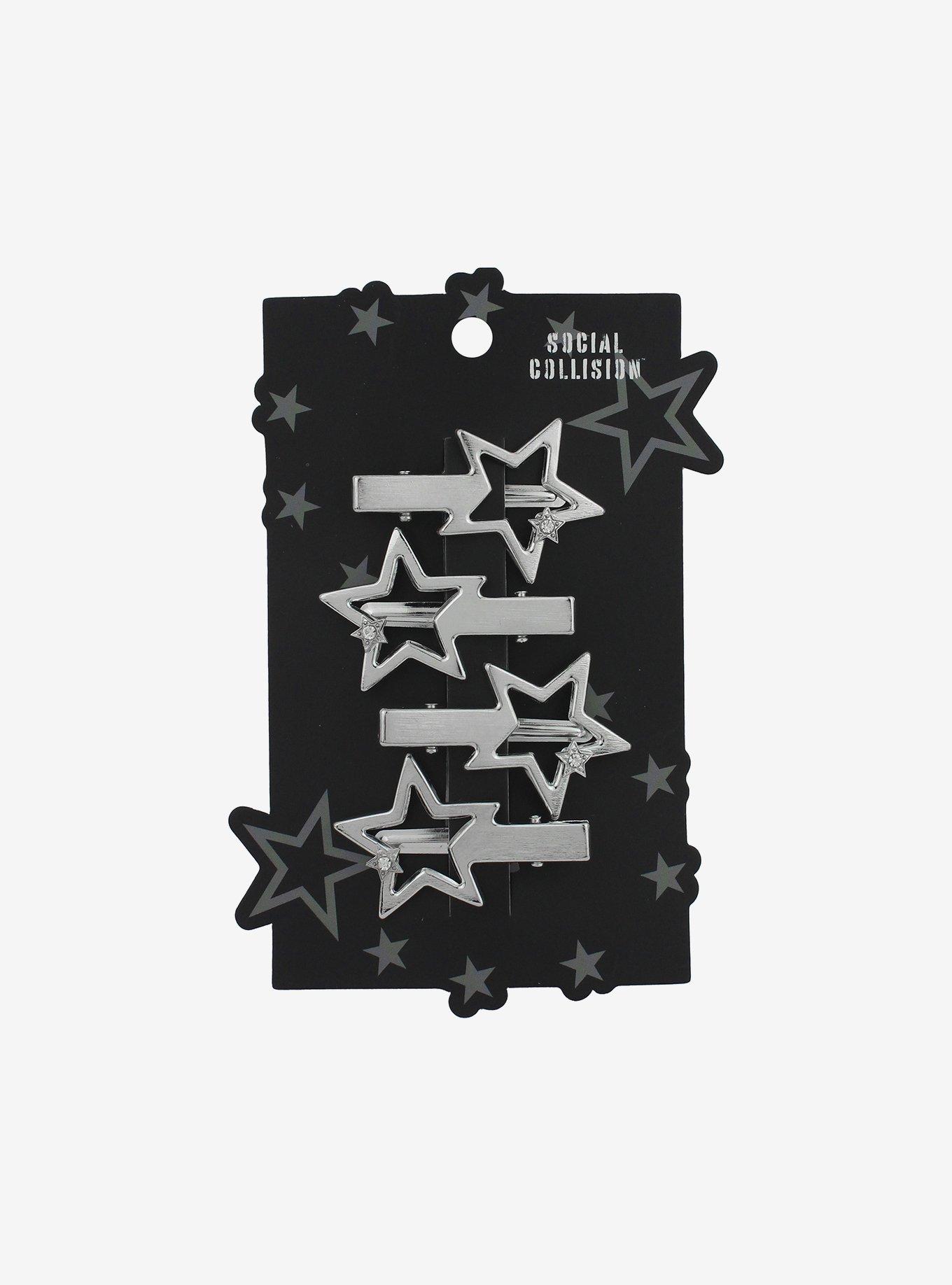 Social Collision® Jeweled Star Hair Clip Set, , alternate