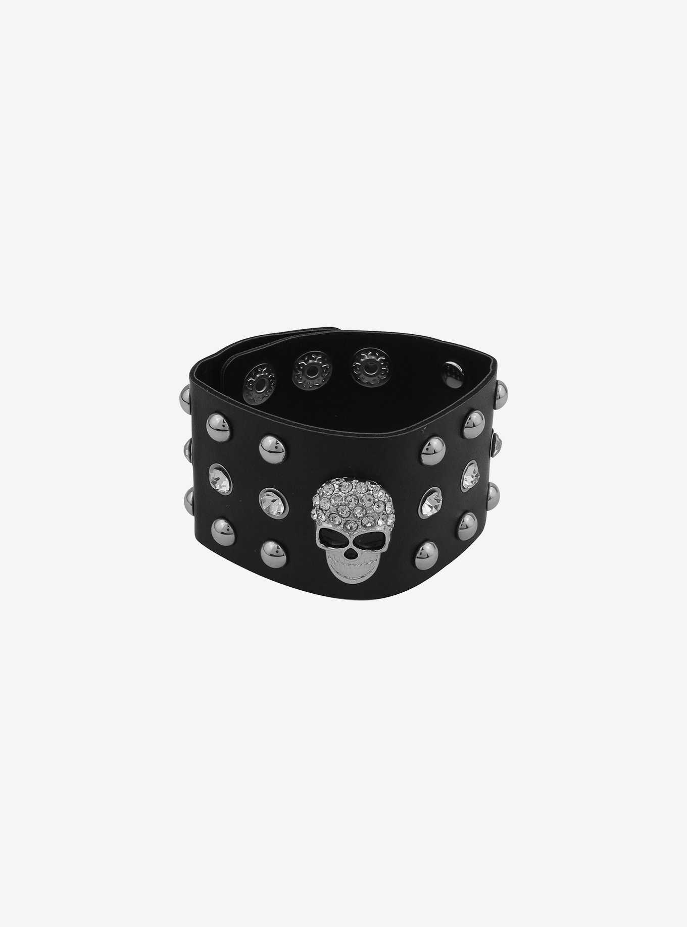 Social Collision® Skull Stud Bracelet Cuff, , hi-res
