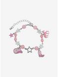 Sweet Society Pink Cowgirl Beaded Charm Bracelet, , alternate