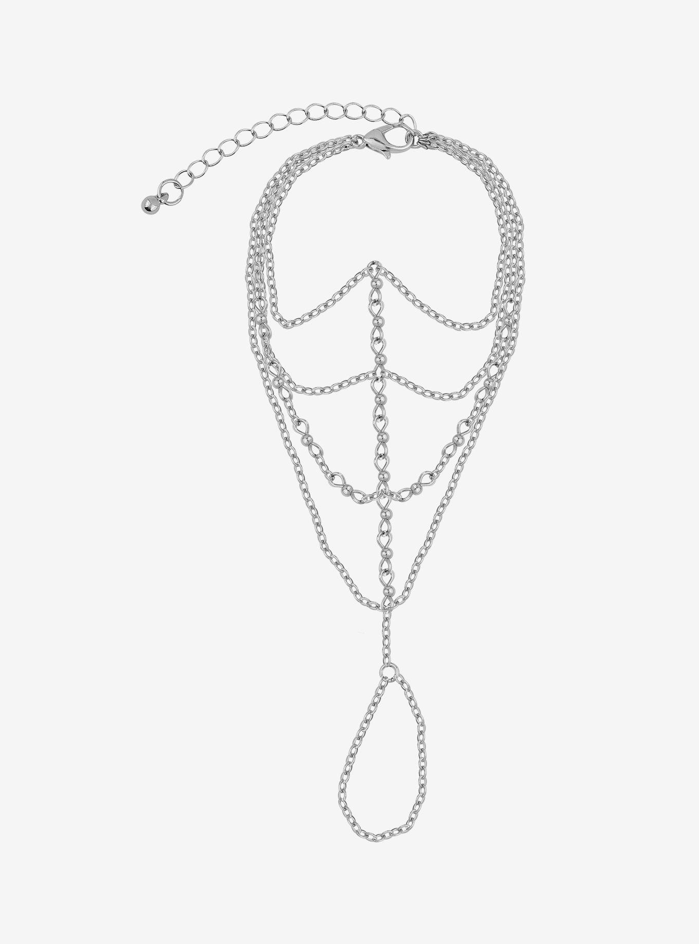 Ball Chain Hand Ring Bracelet, , alternate