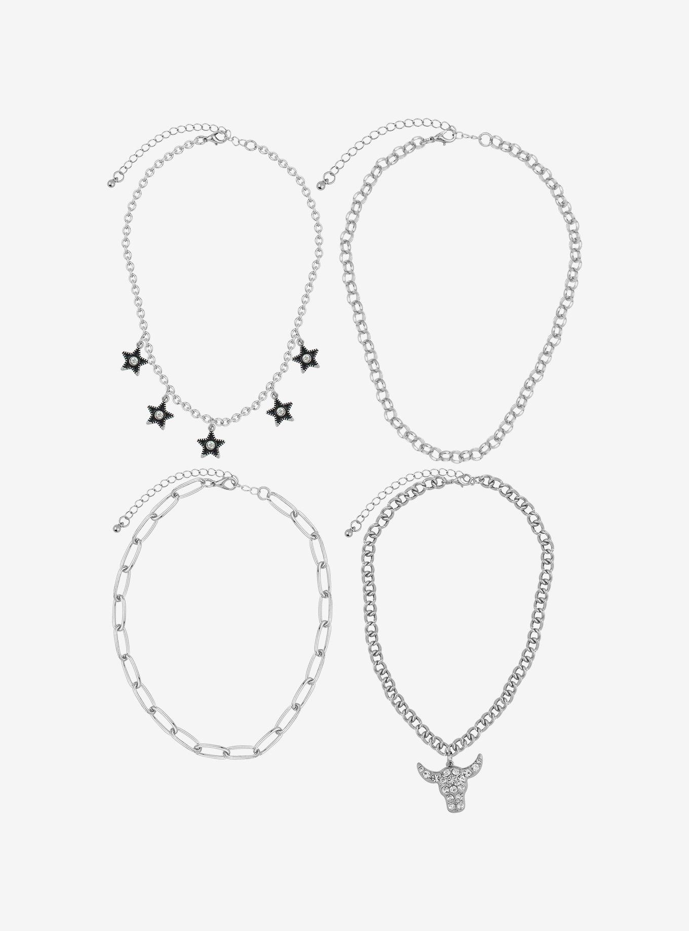 Gothic Western Chain Necklace Set, , alternate