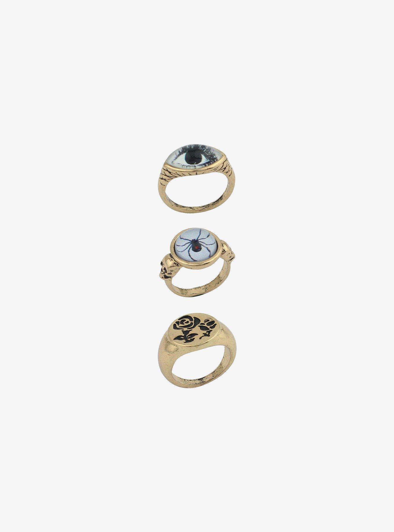 Thorn & Fable Eye Spider Ring Set, , alternate