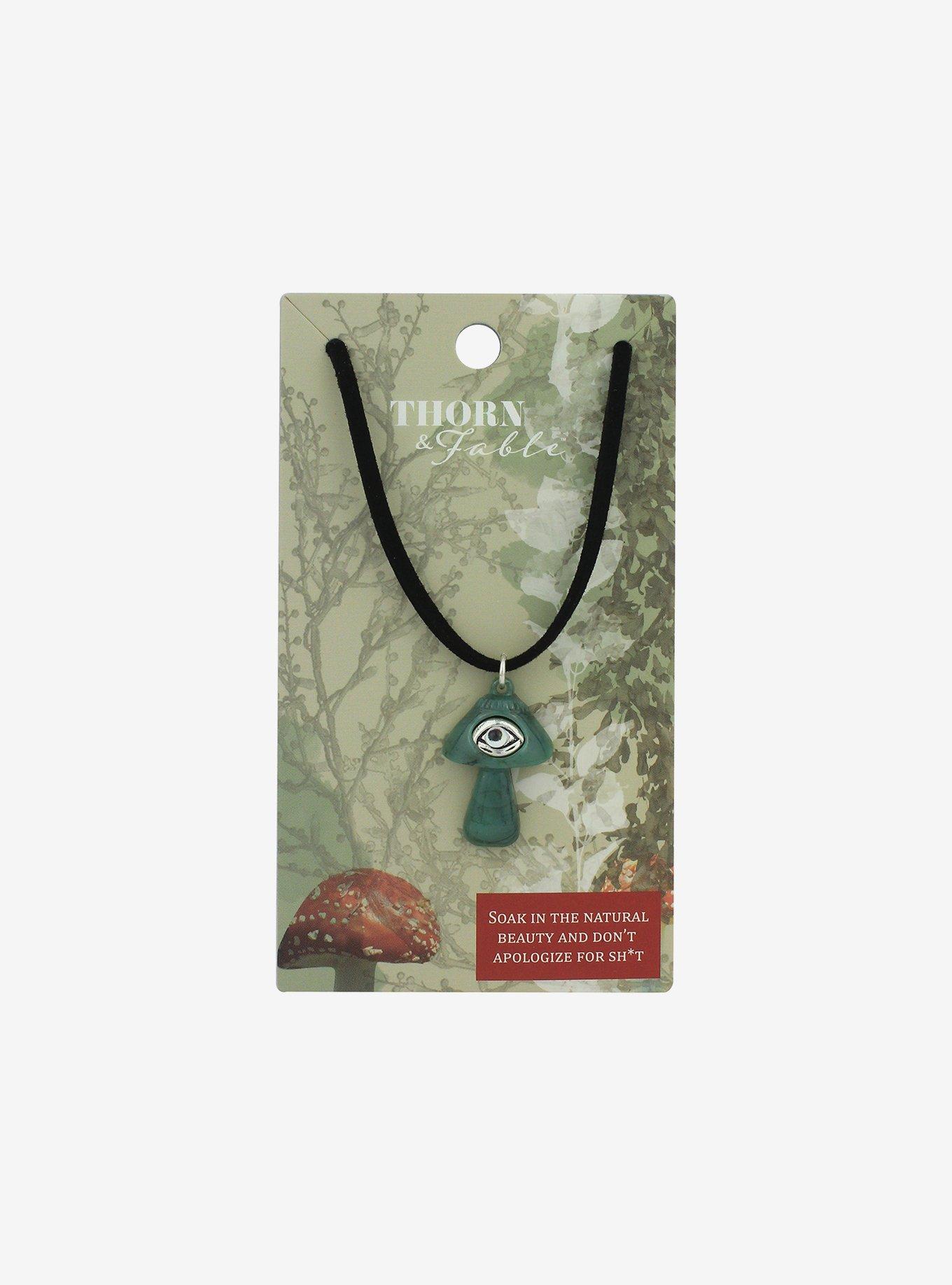 Thorn & Fable Eyeball Mushroom Cord Necklace, , alternate