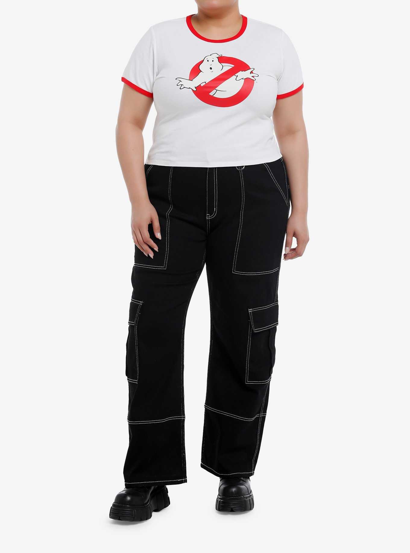 Her Universe Ghostbusters Logo Glow-In-The-Dark Girls Baby Ringer T-Shirt Plus Size, , hi-res