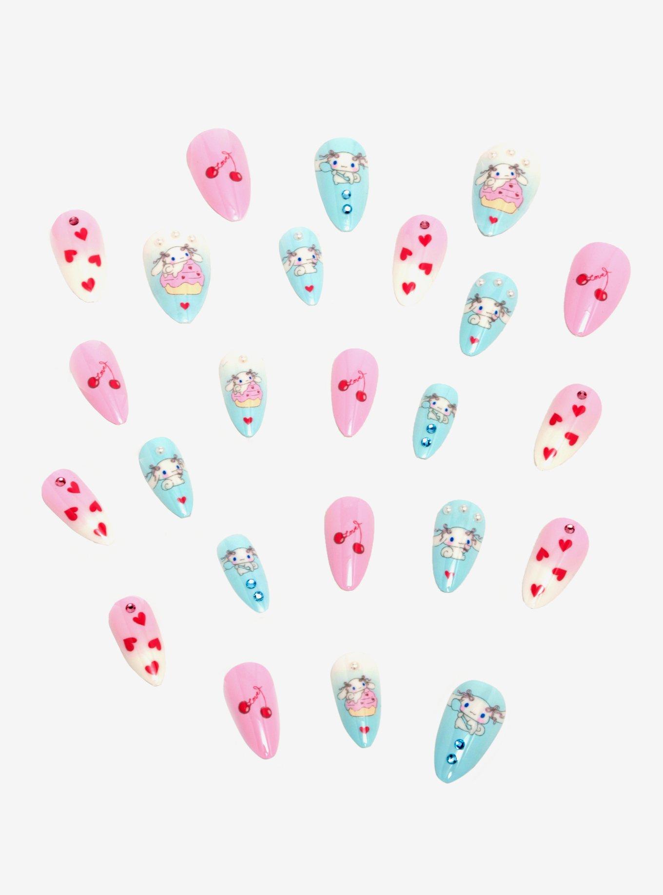 Sanrio Cinnamoroll Hearts Press On Nails — BoxLunch Exclusive, , alternate