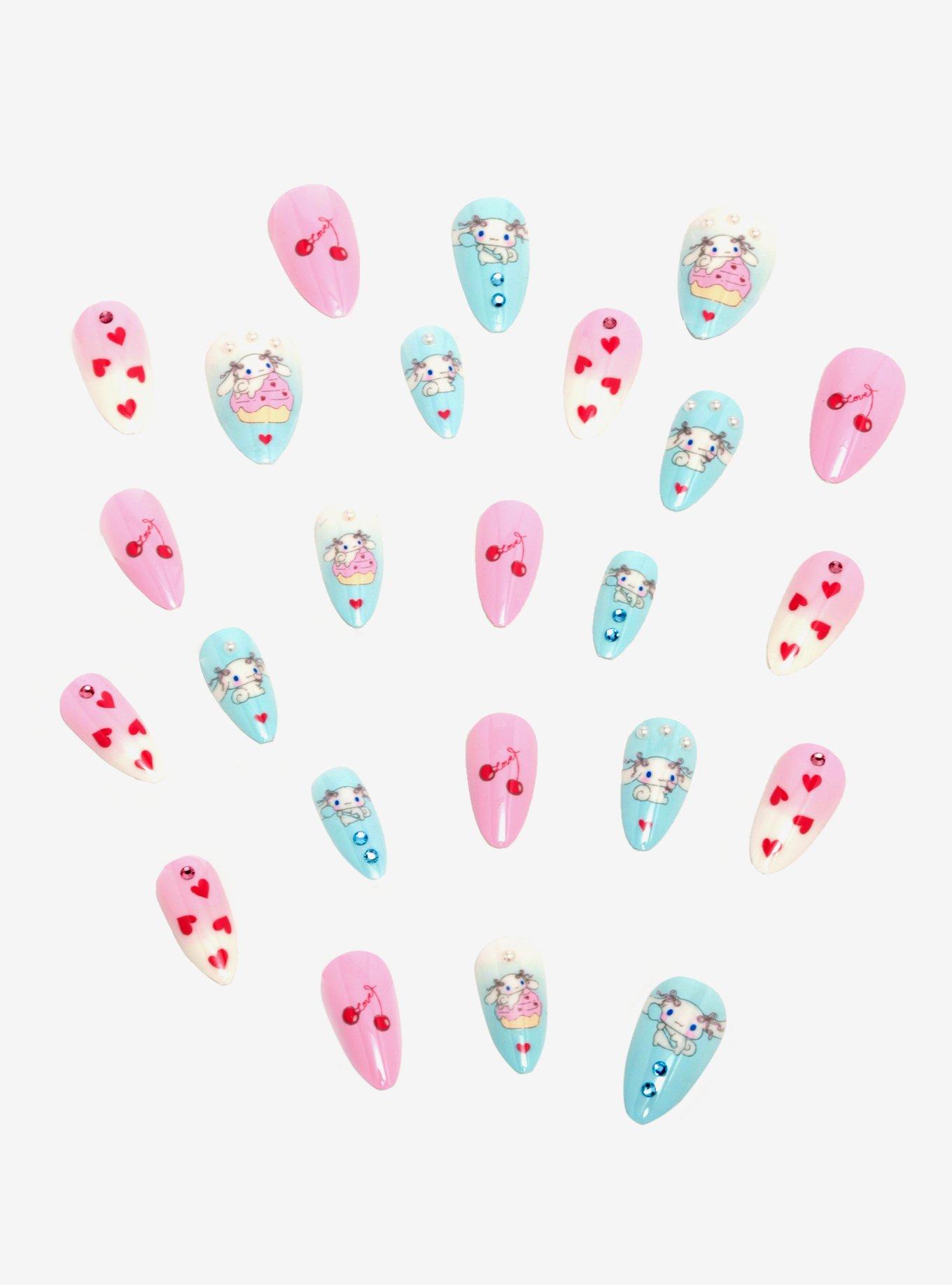 Sanrio Cinnamoroll Hearts Press On Nails &mdash; BoxLunch Exclusive, , hi-res