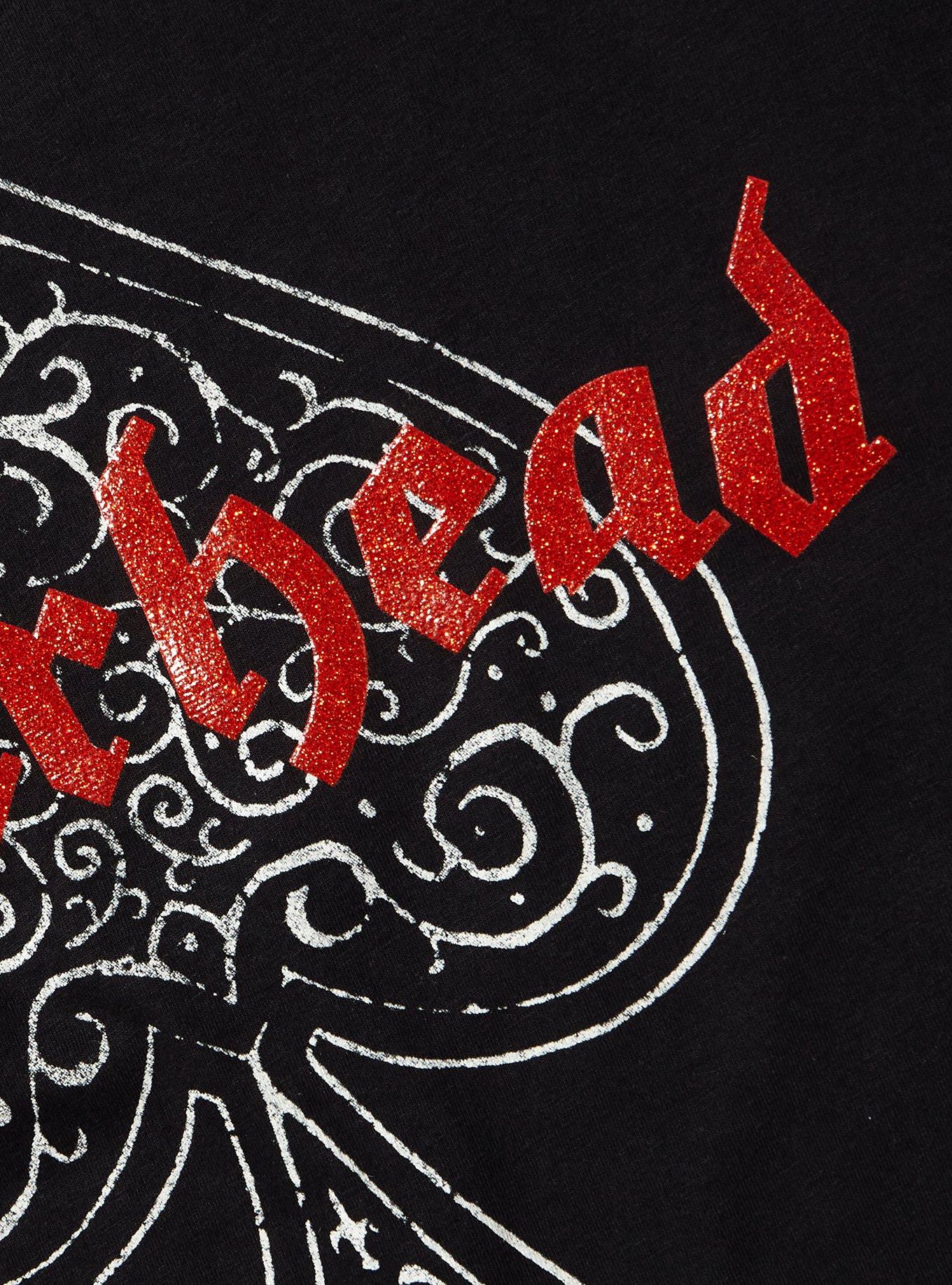 Motorhead Glitter Logo Boyfriend Fit Girls T-Shirt, , hi-res