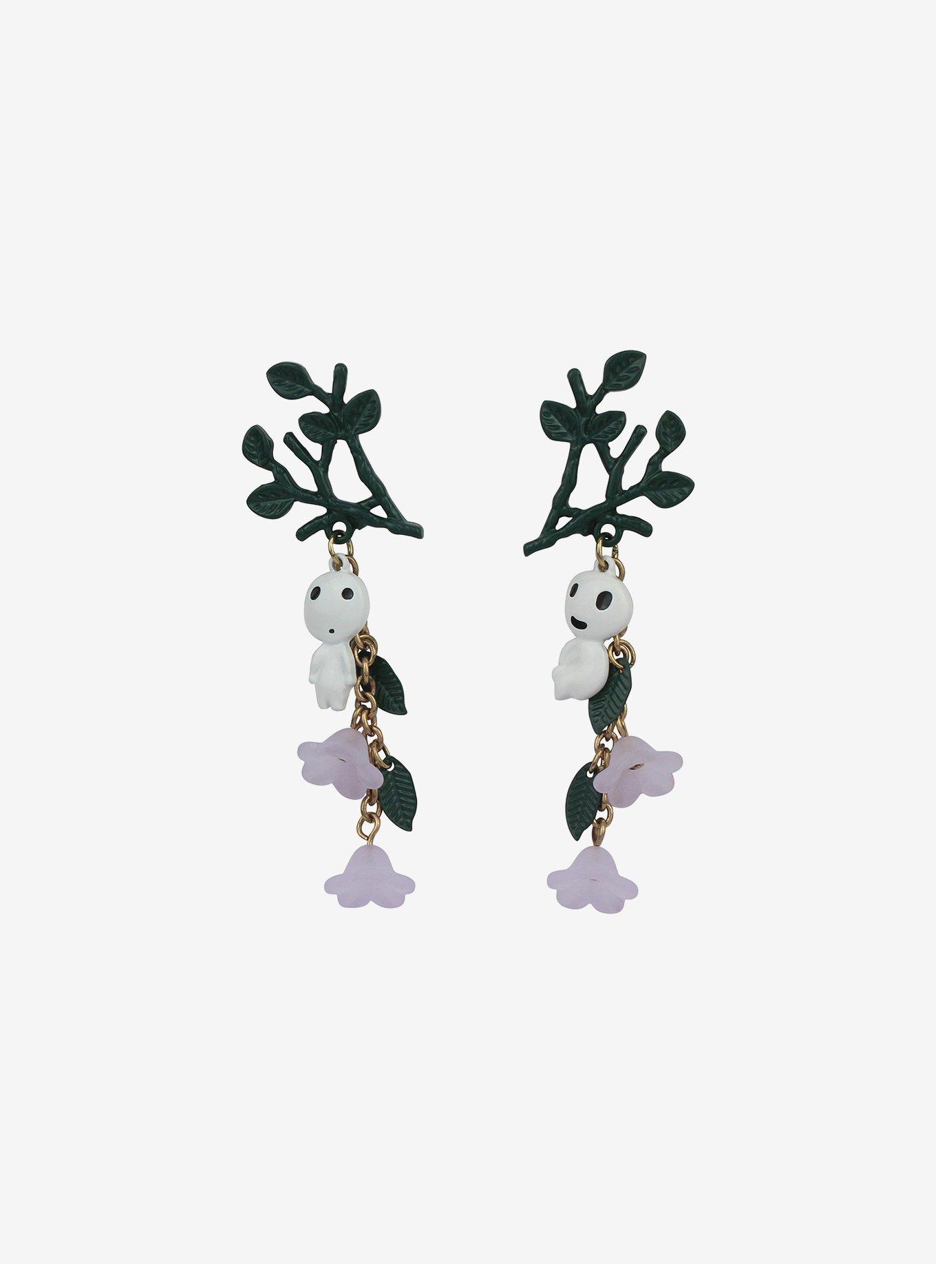 Studio Ghibli Princess Mononoke Kodama Drop Earrings, , alternate