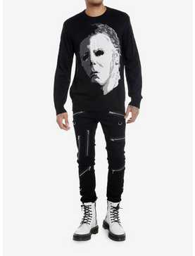 Halloween Michael Myers Mask Intarsia Sweater, , hi-res