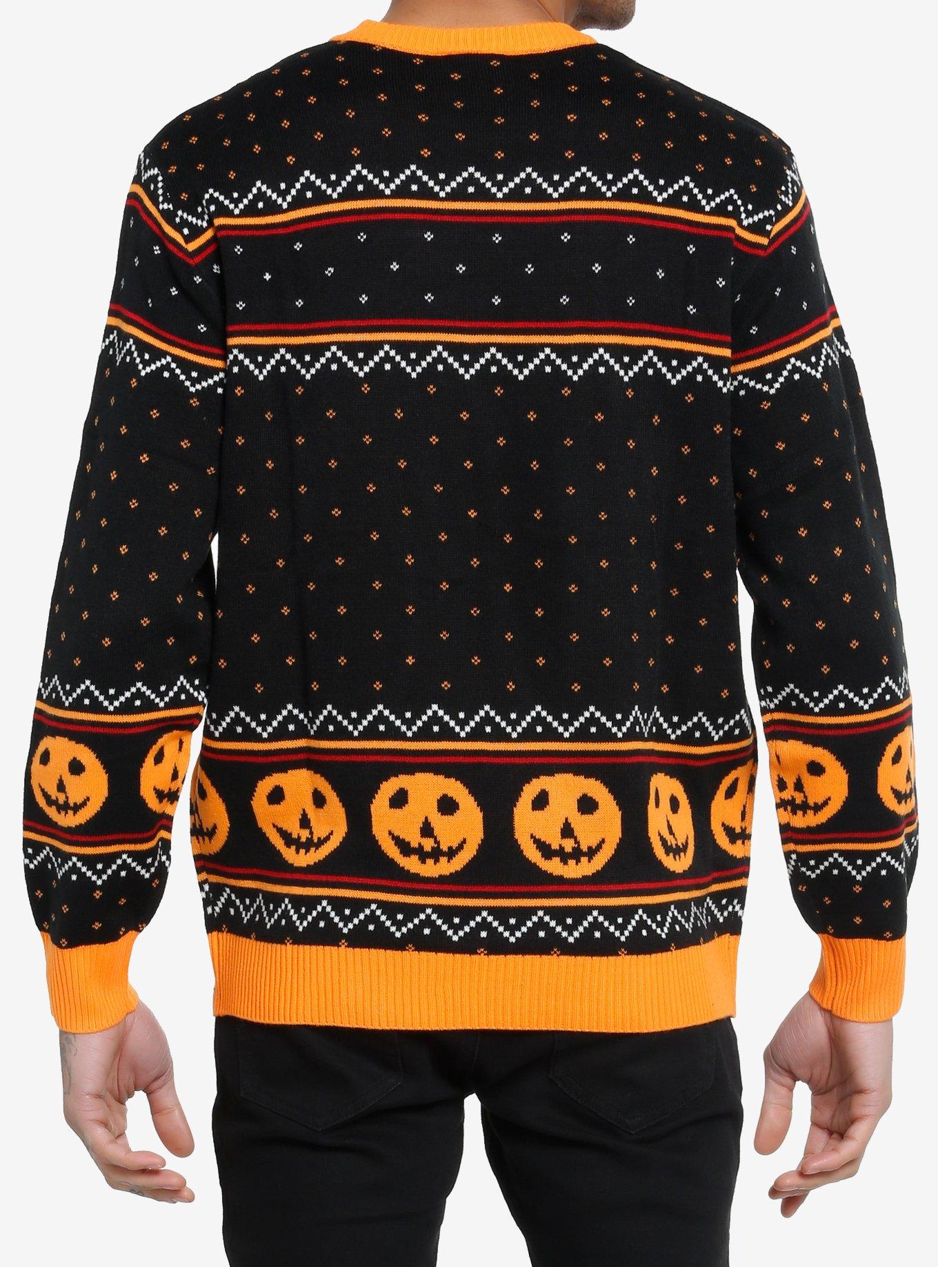 Halloween Logo Fair Isle Sweater, MULTI, alternate