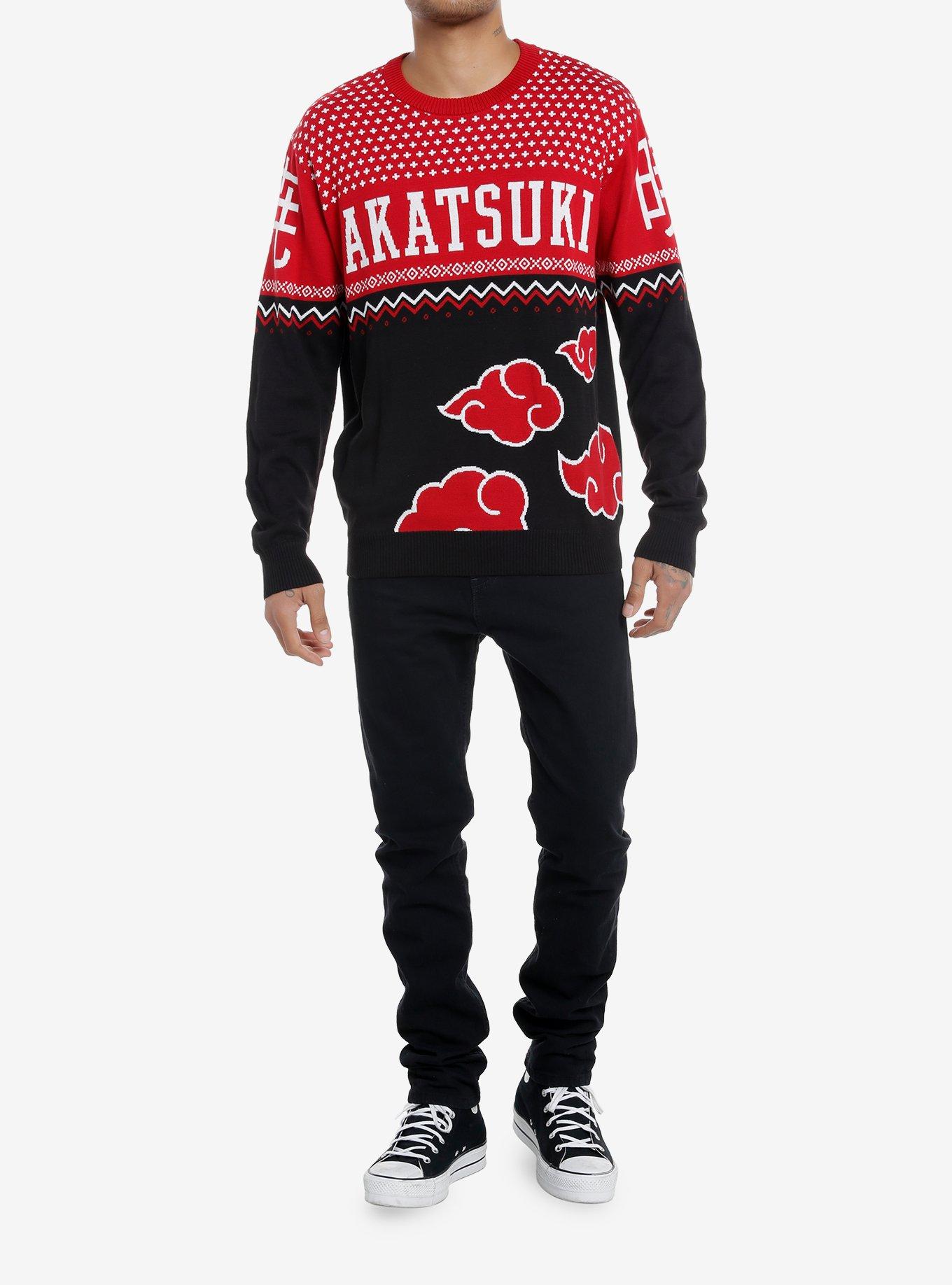 Naruto Shippuden Akatsuki Intarsia Knit Sweater, MULTI, alternate