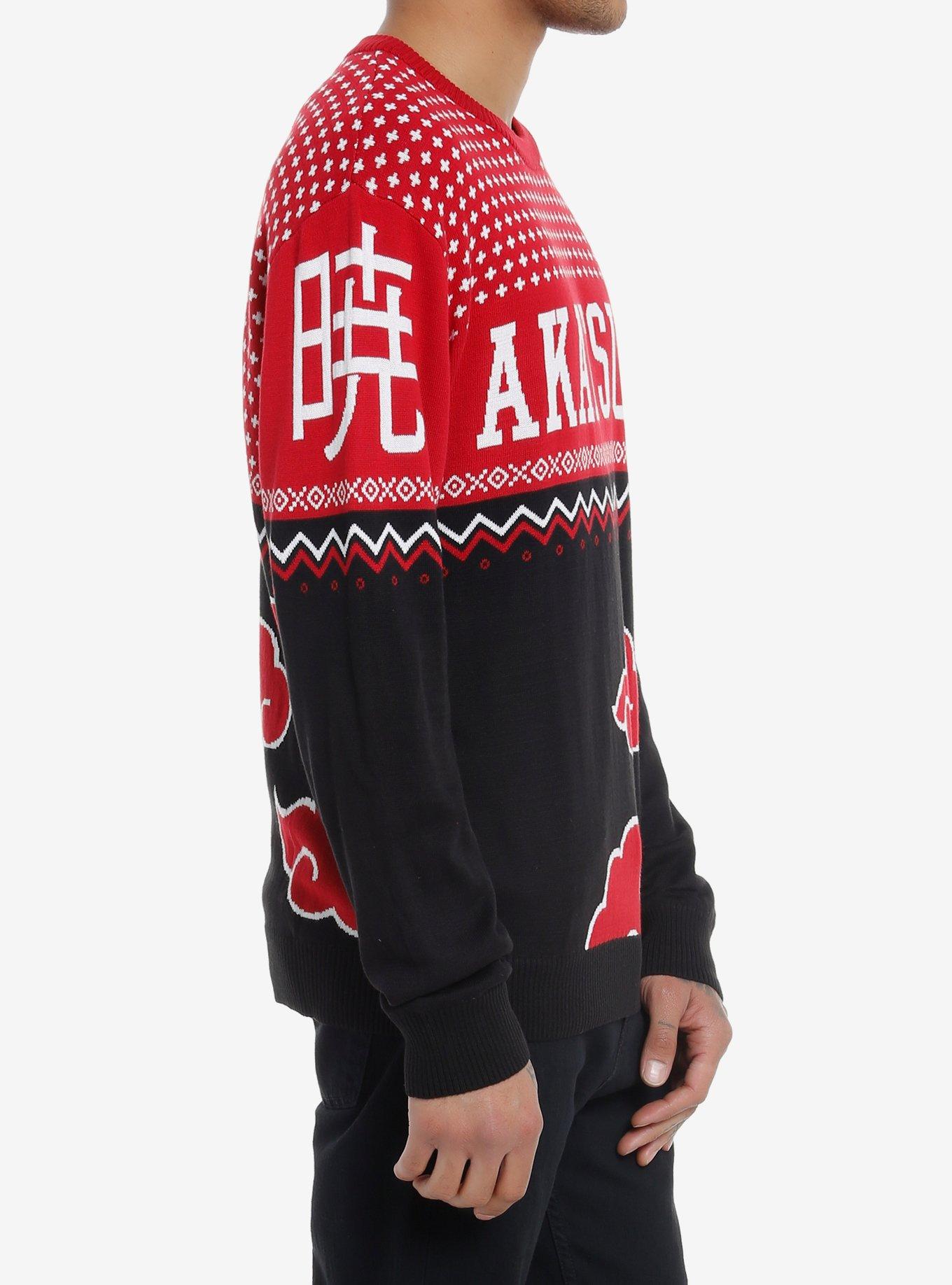 Naruto Shippuden Akatsuki Intarsia Knit Sweater