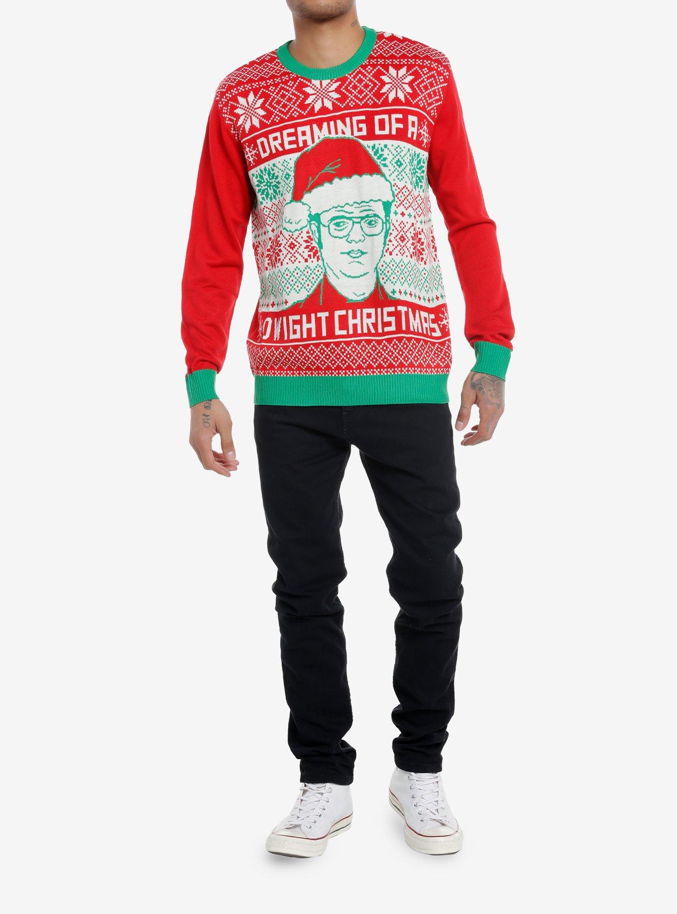 The Office Dreaming Of A Dwight Christmas Intarsia Sweater, , hi-res