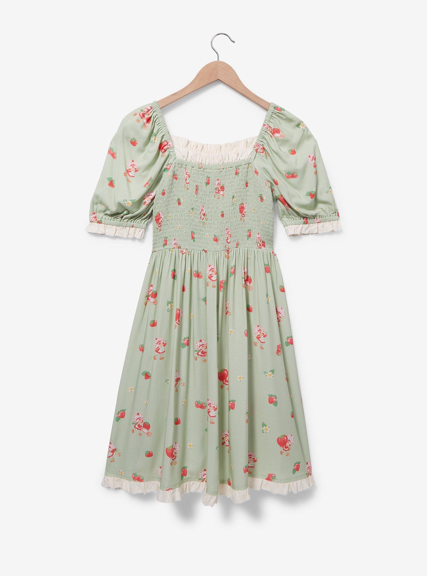 Strawberry Shortcake Allover Print Smock Dress - BoxLunch Exclusive, , hi-res