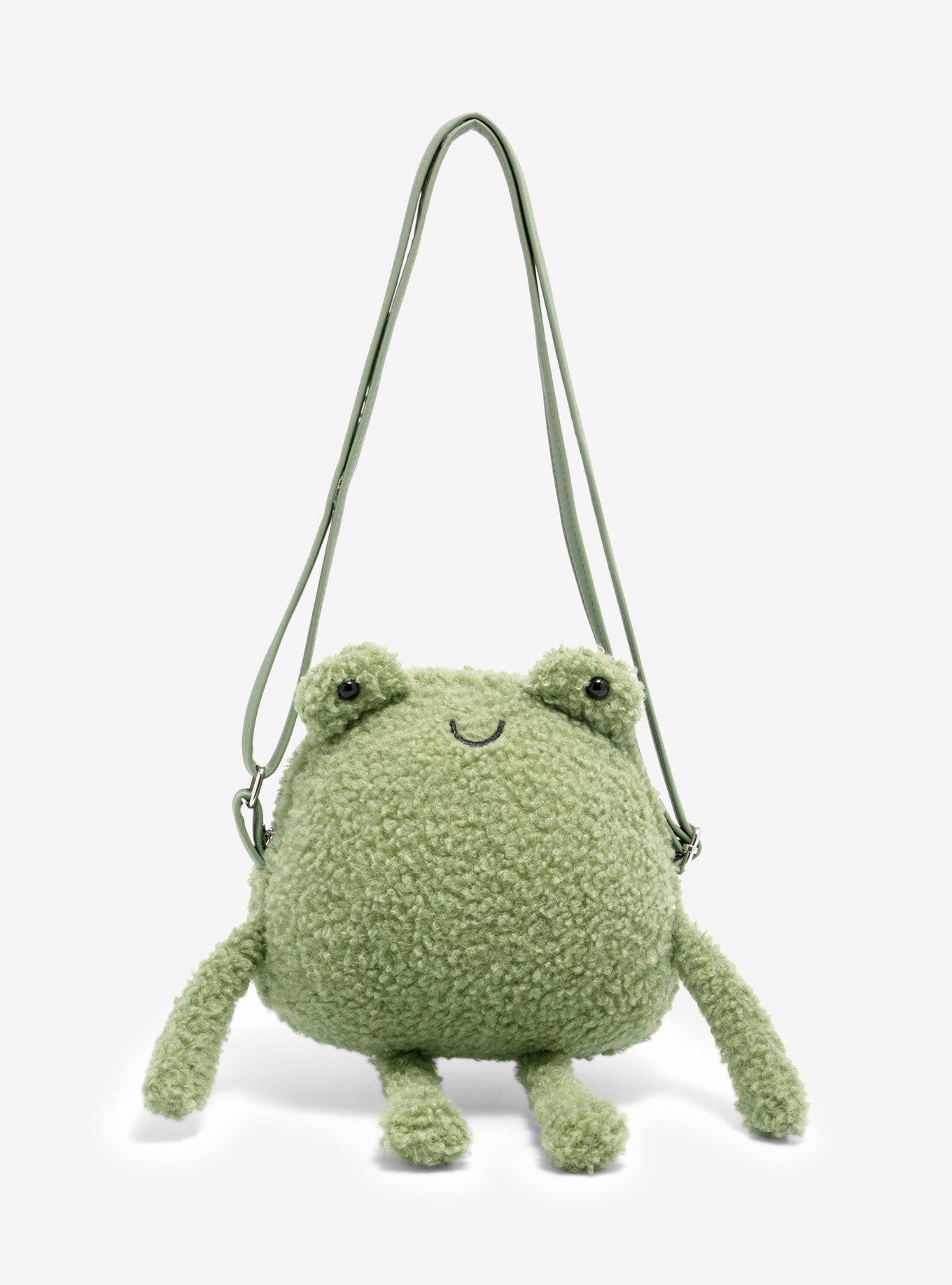 Frog Fuzzy Figural Crossbody Bag