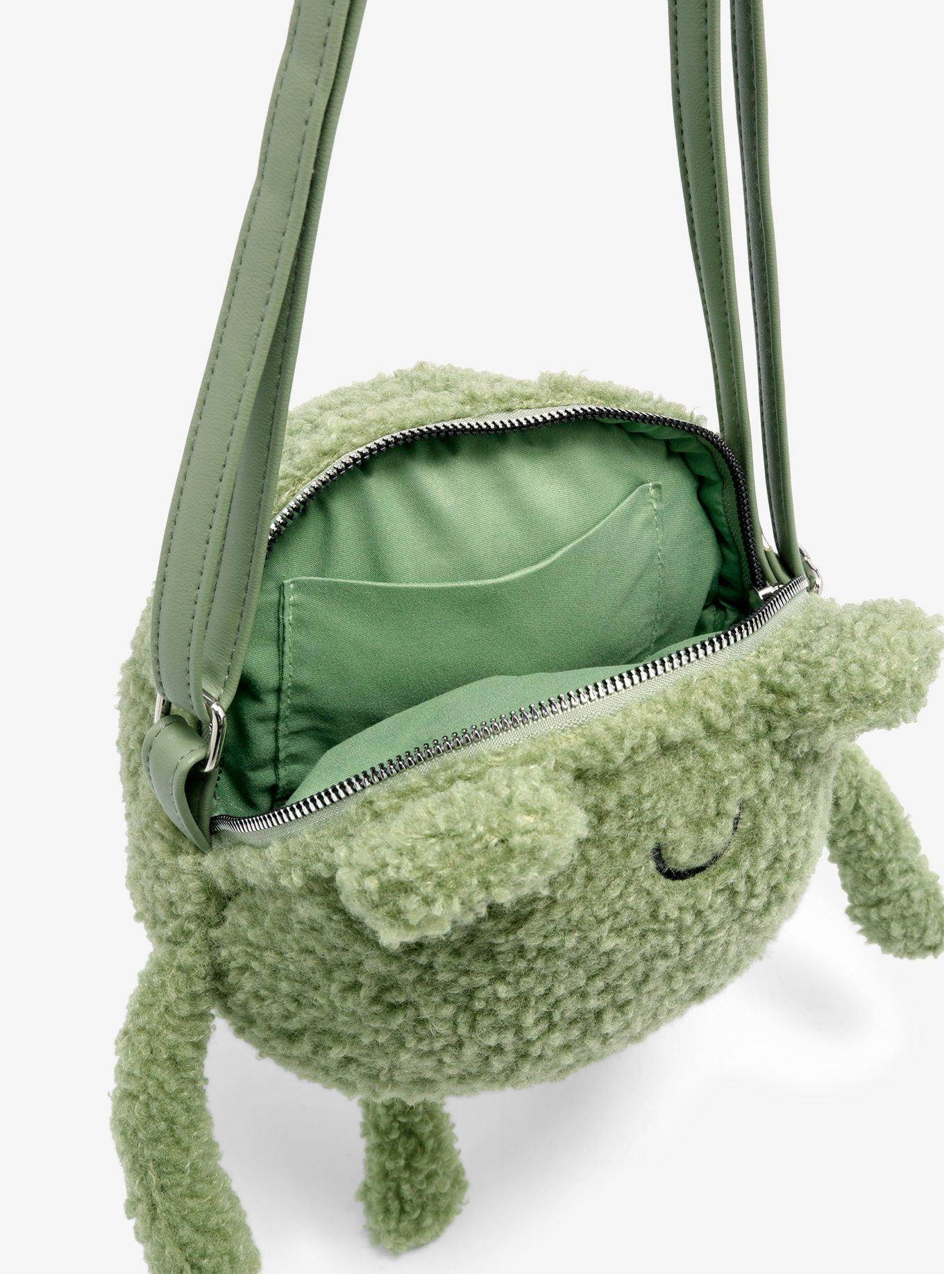 Frog Fuzzy Figural Crossbody Bag, , alternate