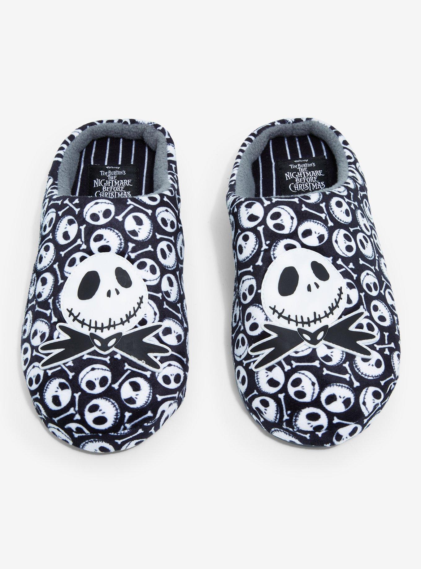 Disney The Nightmare Before Christmas Jack Skellington Allover Print Slippers, BLACK, alternate