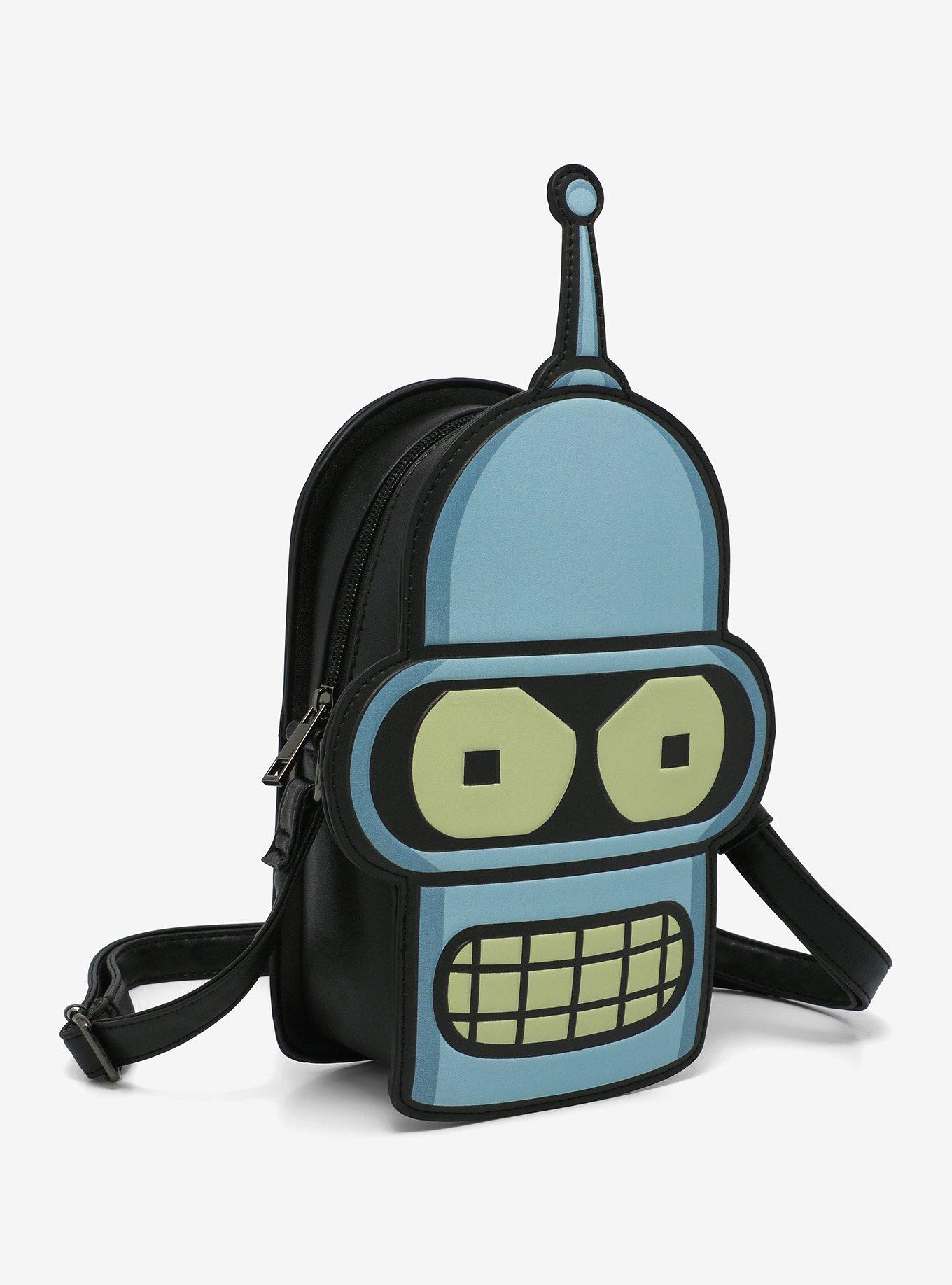 Futurama Bender Figural Crossbody Bag, , alternate