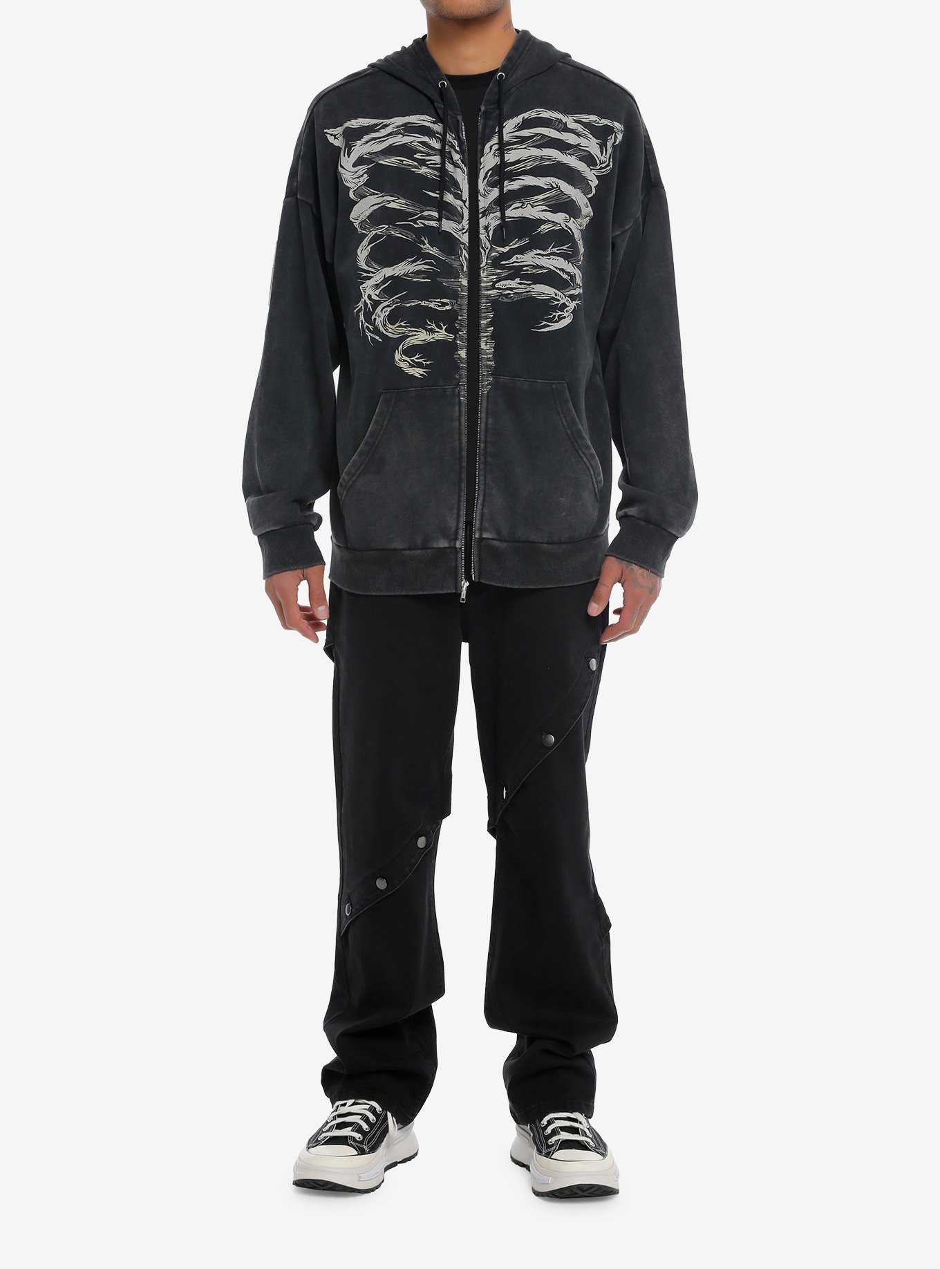 Rib Cage Illustrated Oversized Hoodie, , hi-res