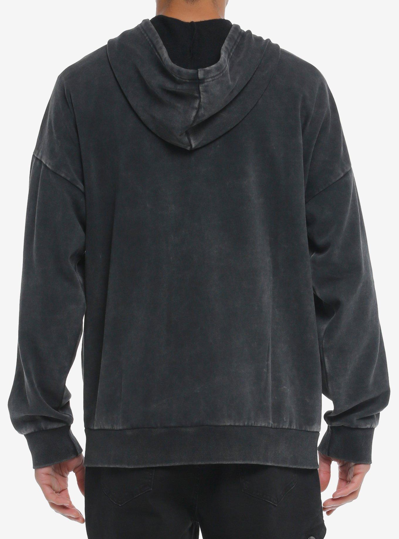 Rib Cage Illustrated Oversized Hoodie, BROWN, alternate