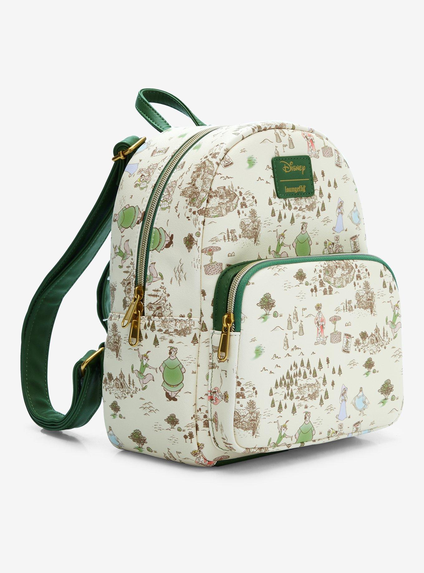 Loungefly Disney Robin Hood Sherwood Forest Map Mini Backpack, , alternate