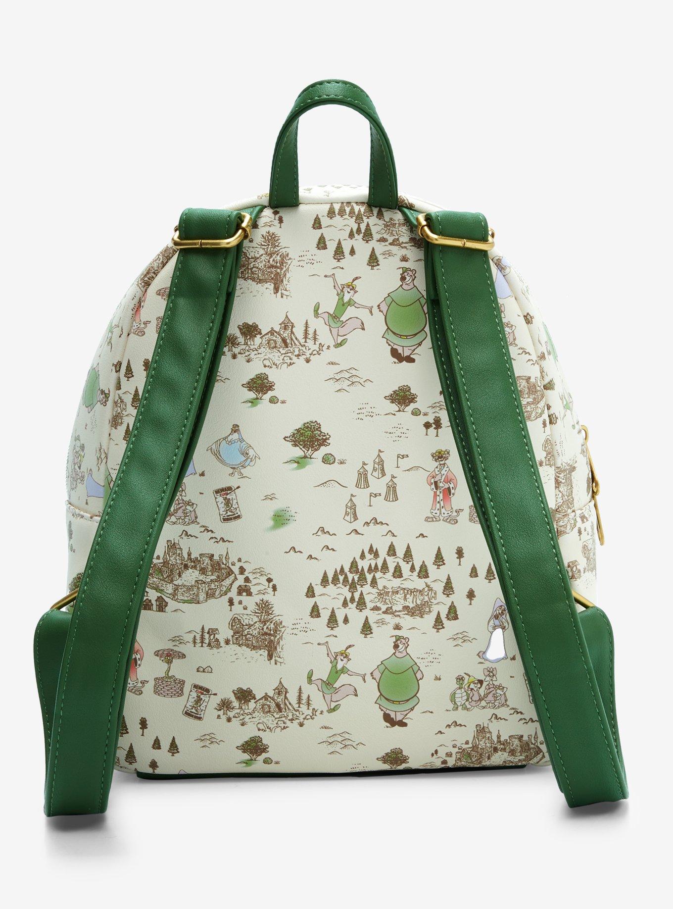 Loungefly Disney Robin Hood Sherwood Forest Map Mini Backpack, , alternate