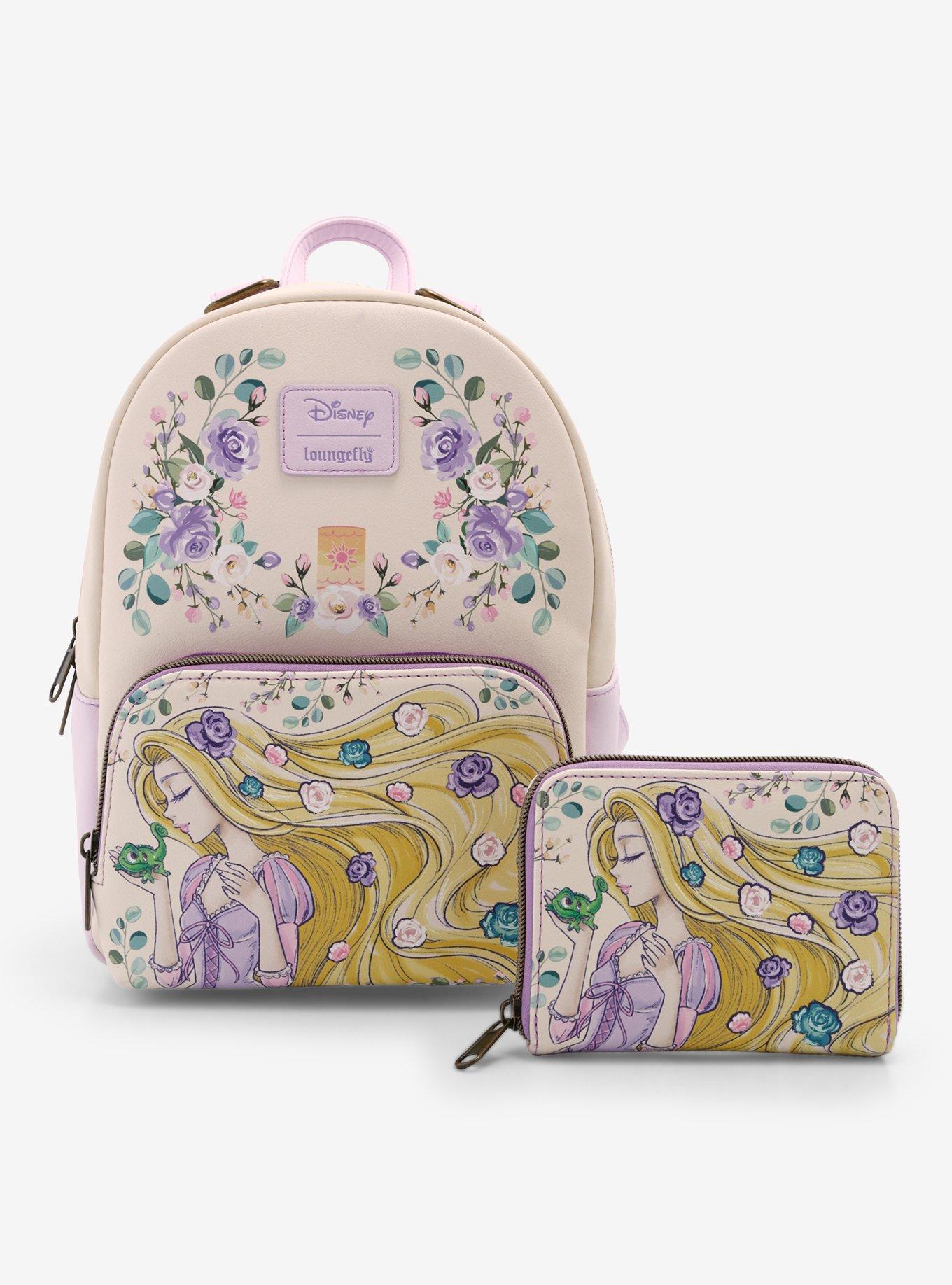 Loungefly Disney Tangled Rapunzel & Pascal Flowers Mini Backpack