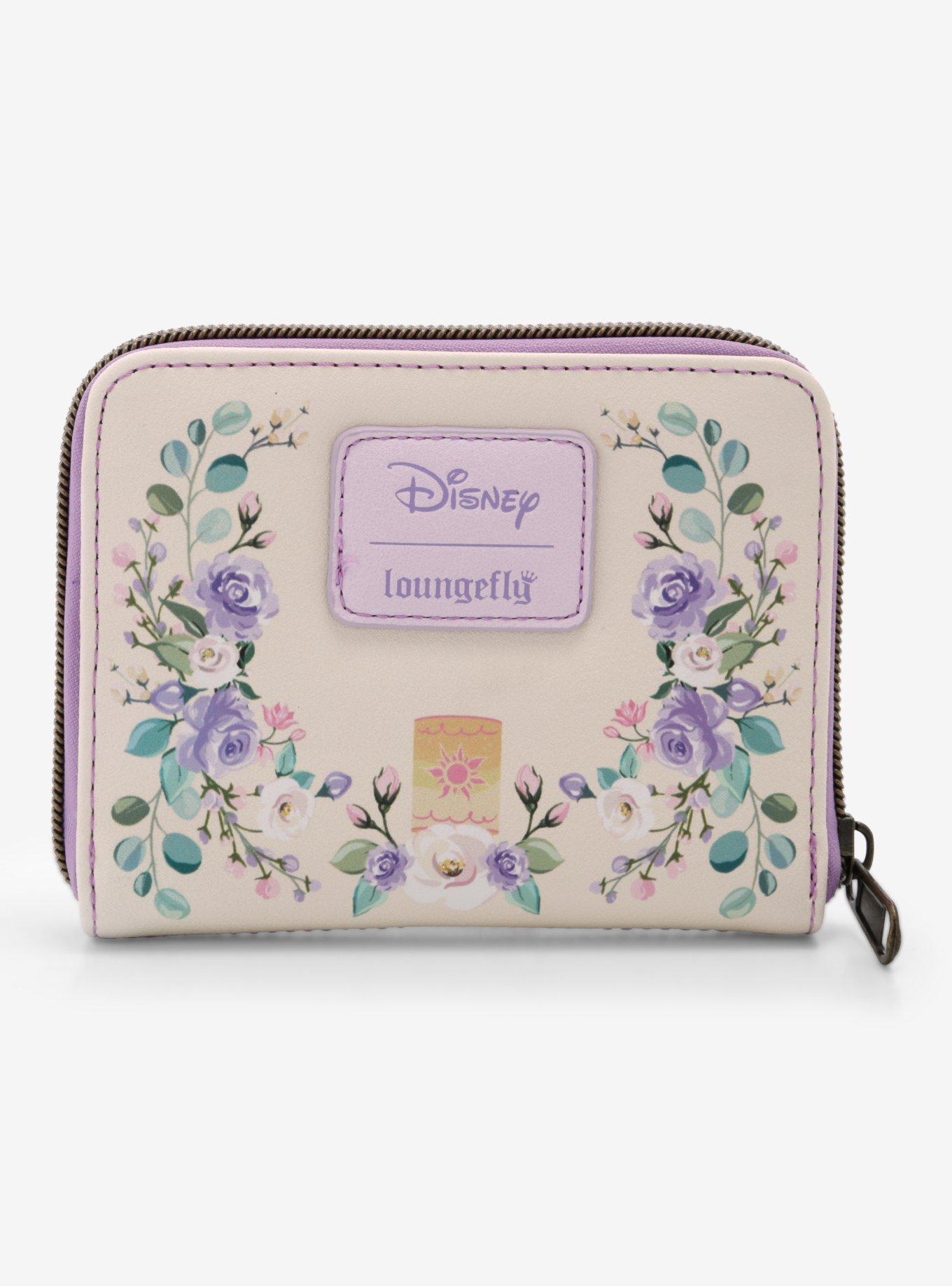 Loungefly Disney Tangled Rapunzel & Pascal Flowers Mini Zipper Wallet, , alternate