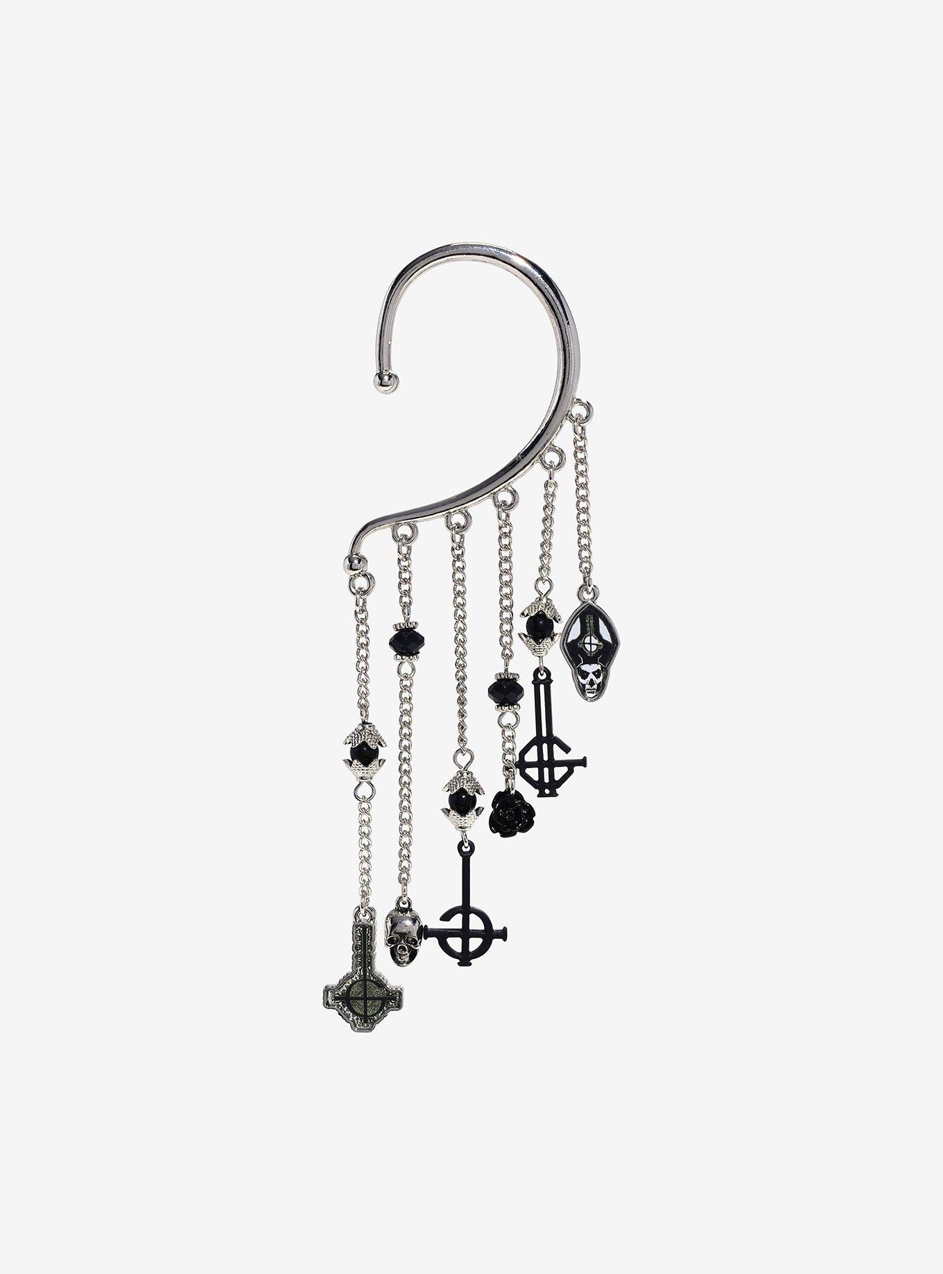 Ghost Icons Ear Cuff, , alternate