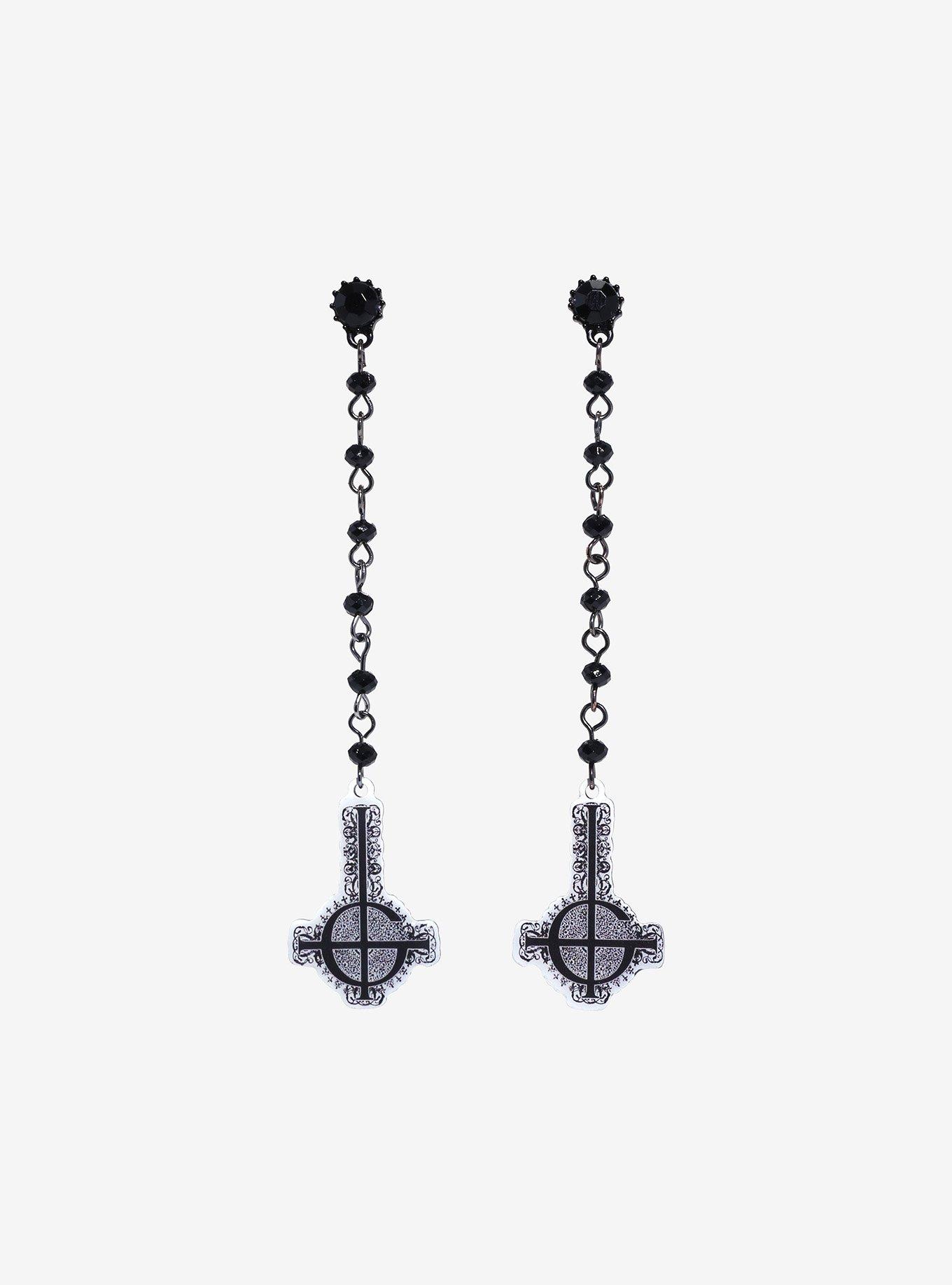 Ghost Grucifix Drop Earrings, , alternate
