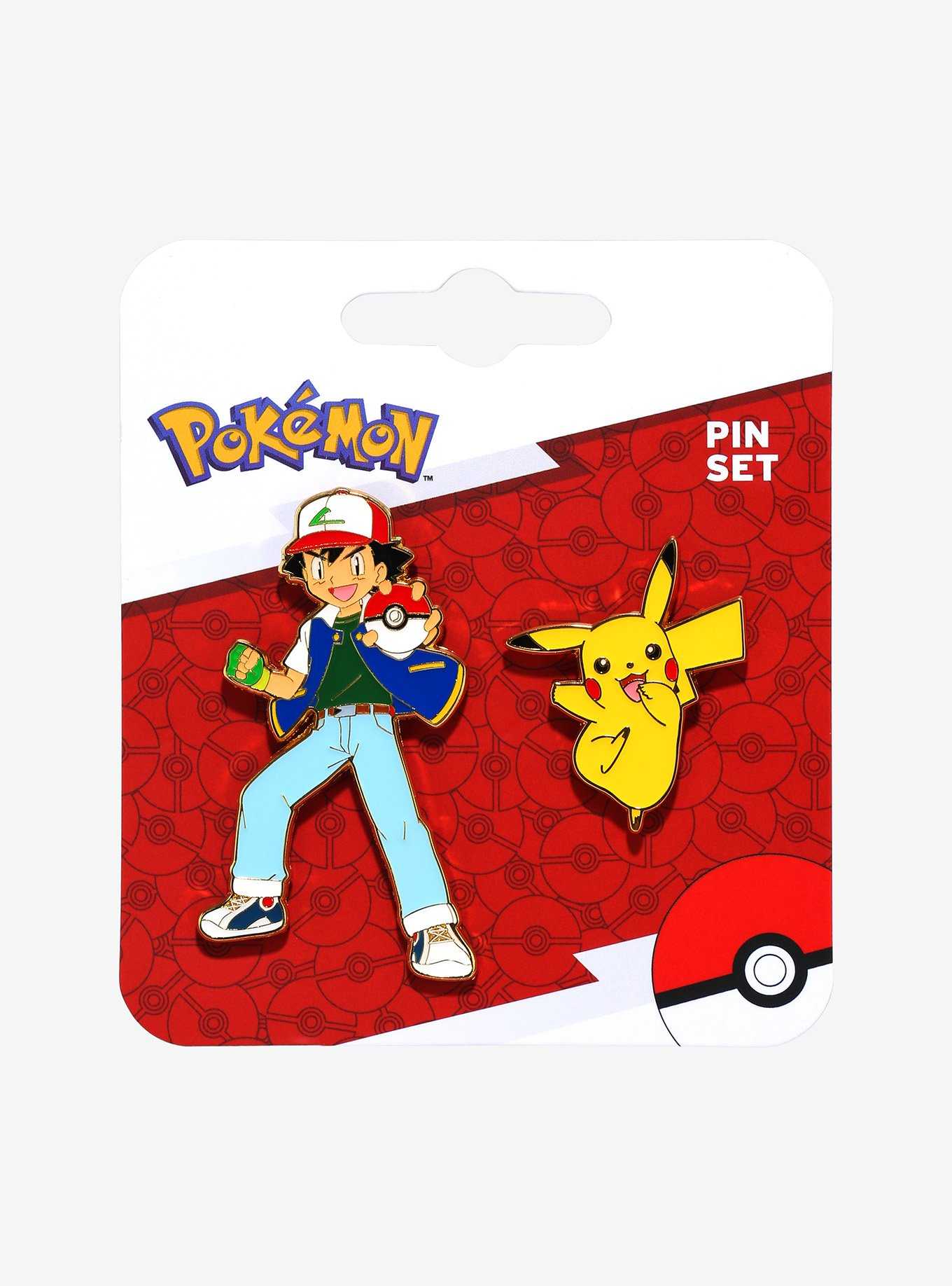 Pokémon Ash and Pikachu Enamel Pin Set — BoxLunch Exclusive, , hi-res