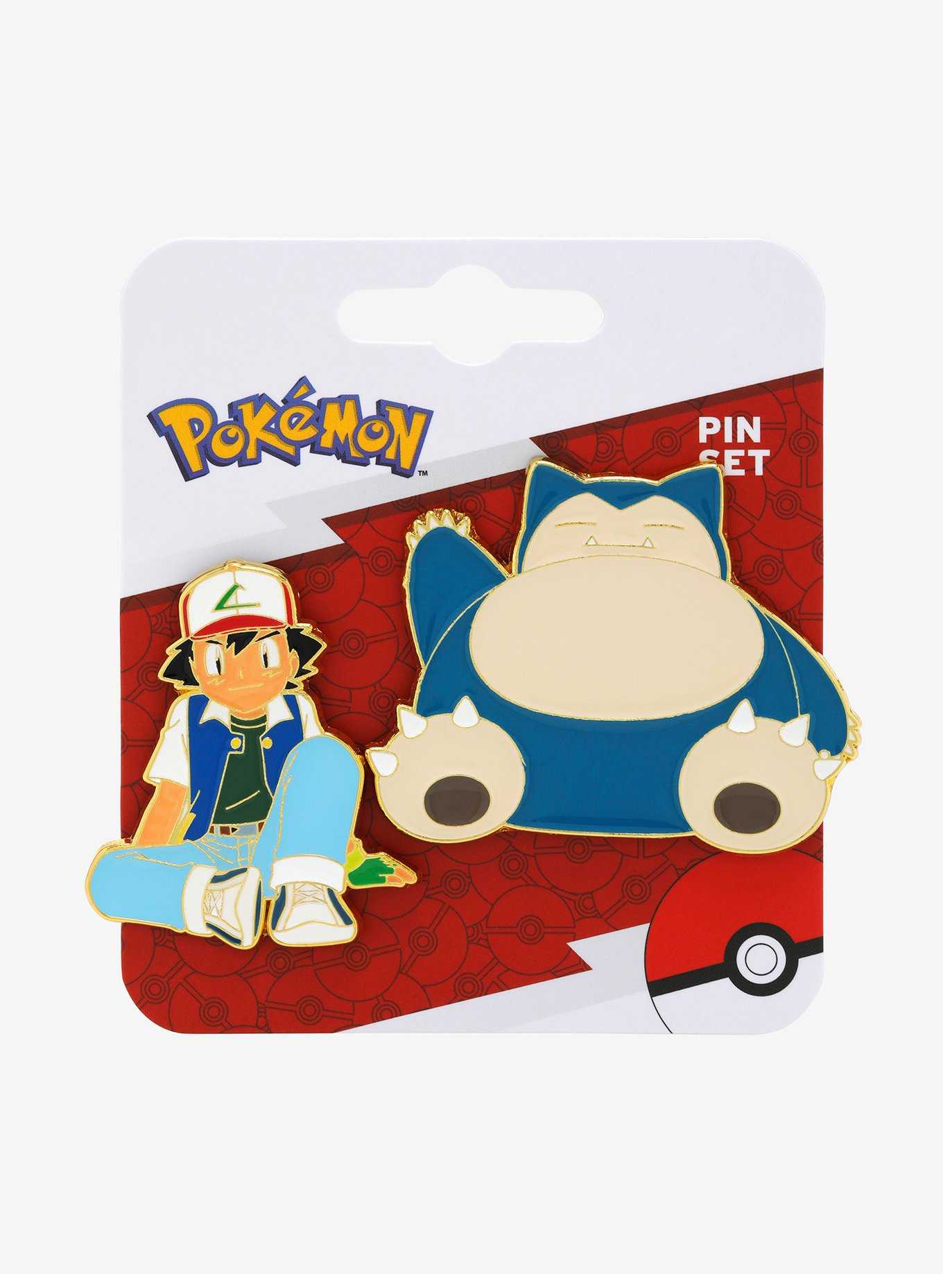 Pokémon Ash & Snorlax Enamel Pin Set - BoxLunch Exclusive, , hi-res