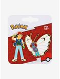 Pokémon Ash & Butterfree Enamel Pin Set - BoxLunch Exclusive, , alternate